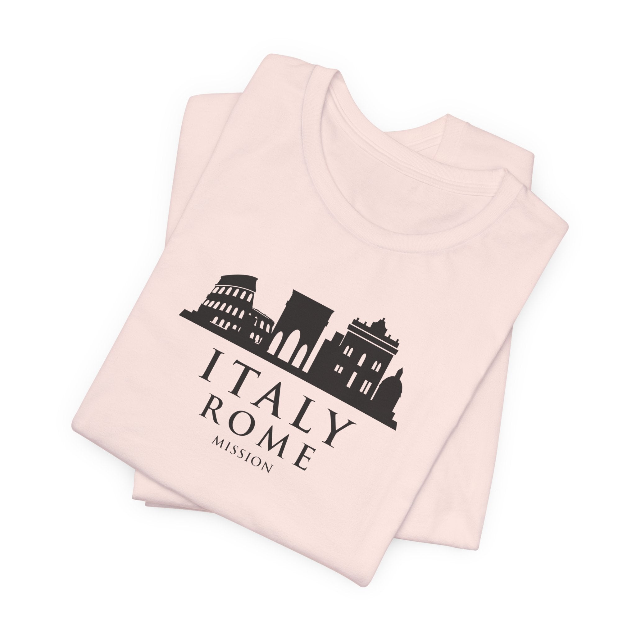 Italy Rome Mission Circular Monochrome Logo T-Shirt - Mission Wishlist - LDS Missionary Gift Store