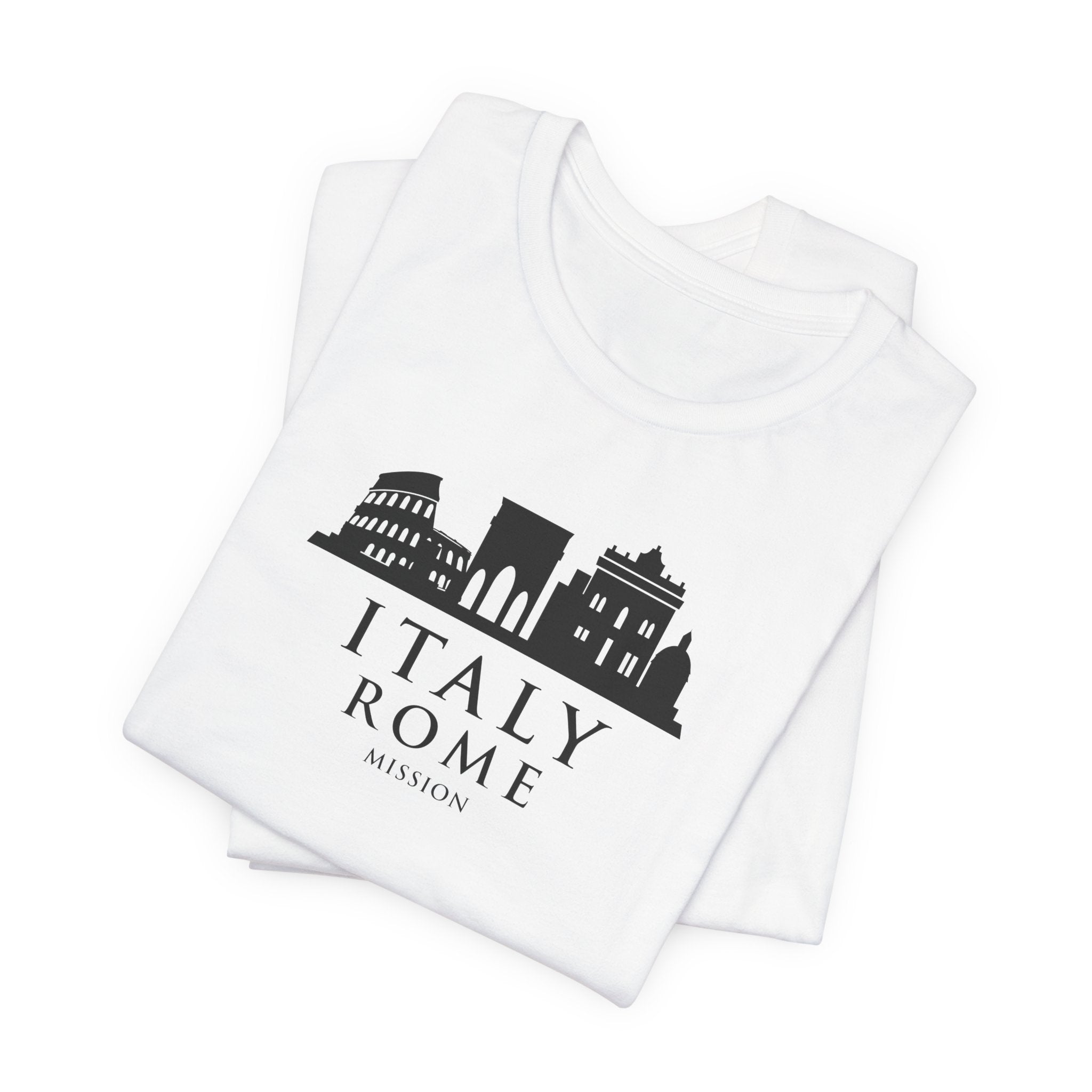 Italy Rome Mission Circular Monochrome Logo T-Shirt - Mission Wishlist - LDS Missionary Gift Store