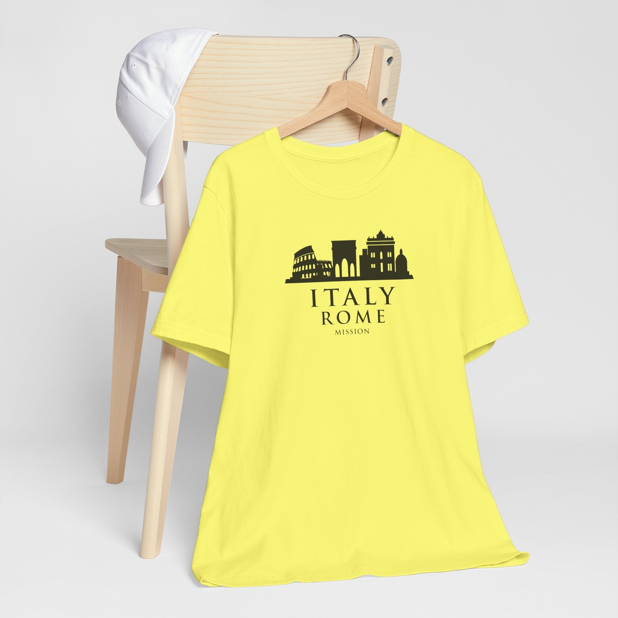 Italy Rome Mission Circular Monochrome Logo T-Shirt - Mission Wishlist - LDS Missionary Gift Store