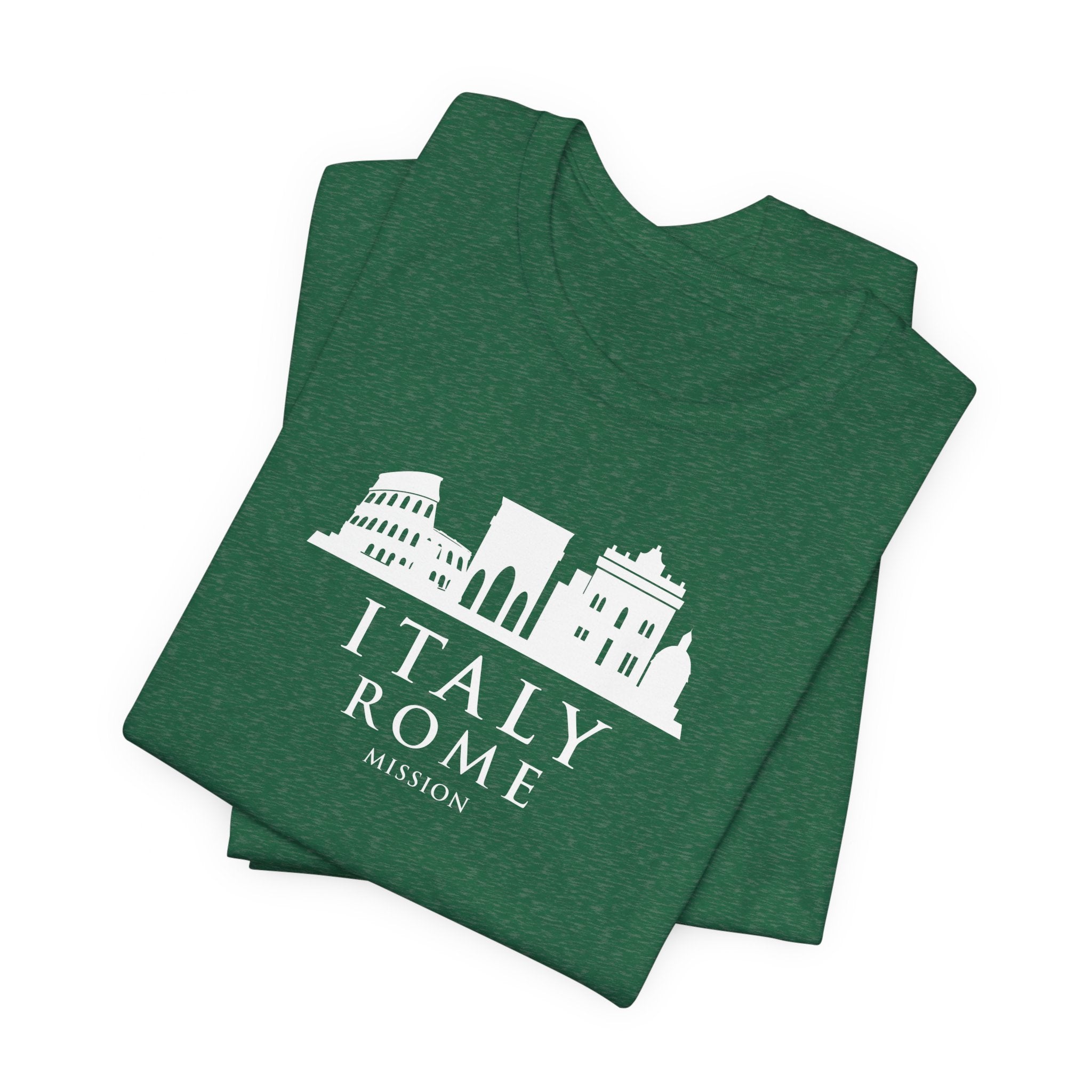Italy Rome Mission Circular Monochrome Logo T-Shirt - Mission Wishlist - LDS Missionary Gift Store