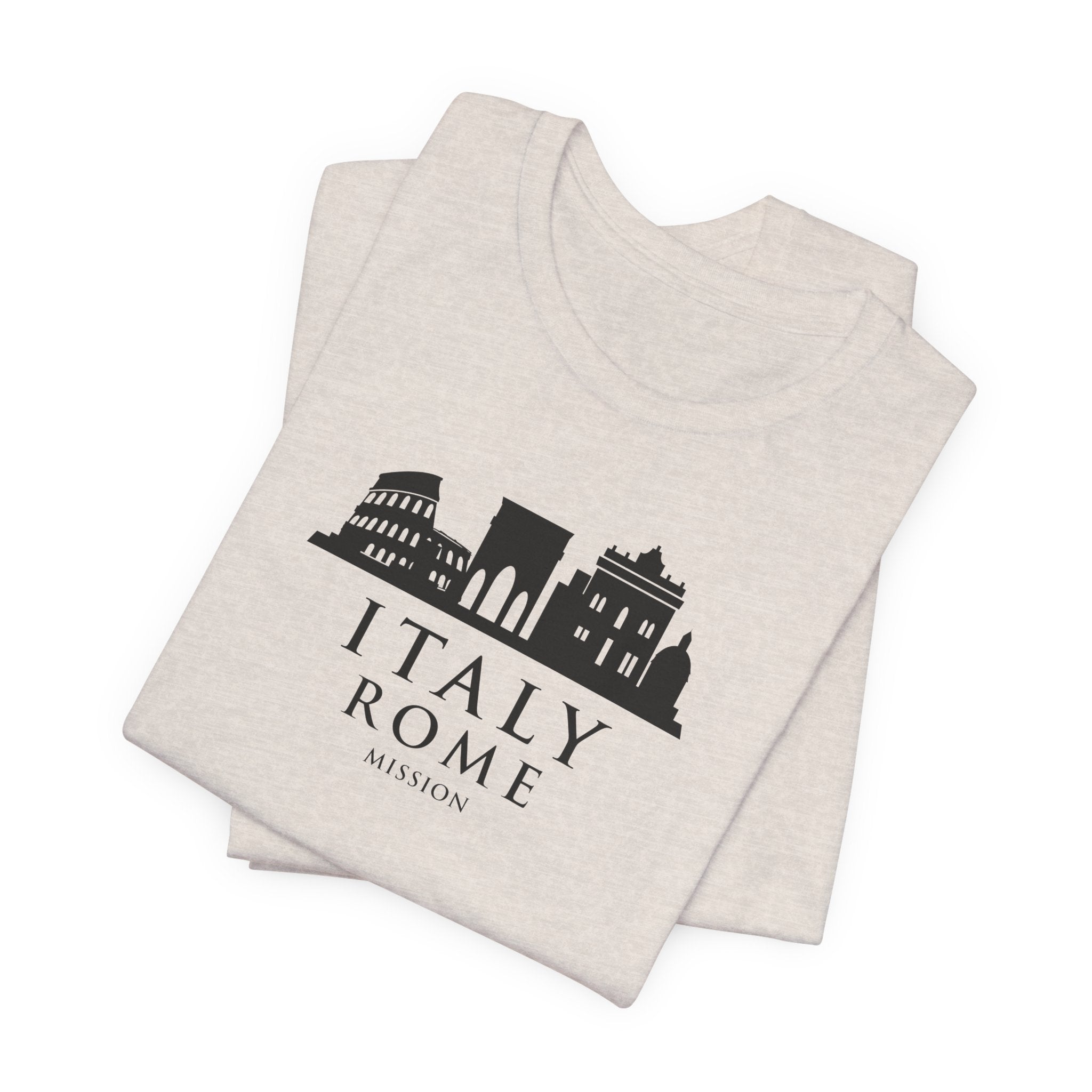 Italy Rome Mission Circular Monochrome Logo T-Shirt - Mission Wishlist - LDS Missionary Gift Store
