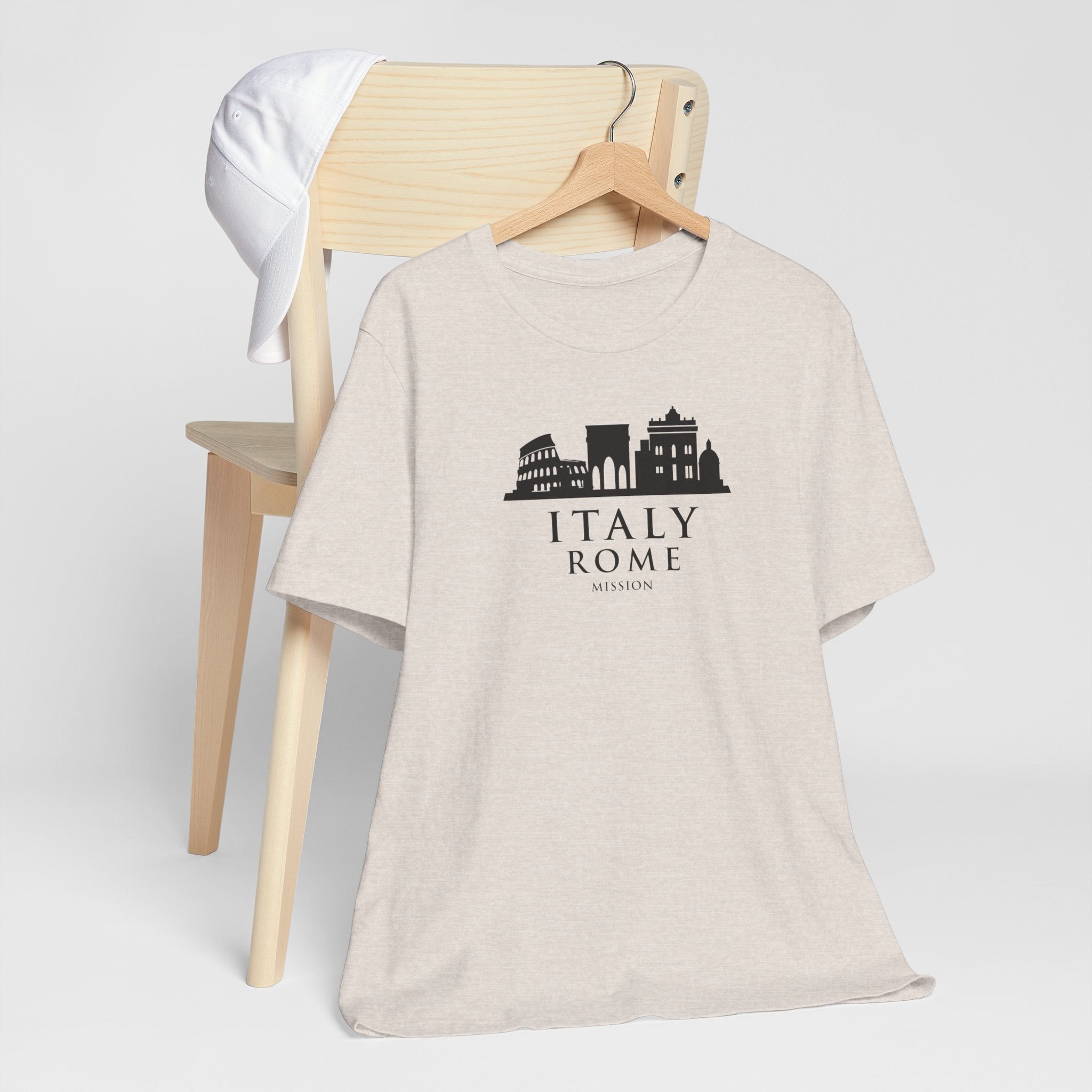 Italy Rome Mission Circular Monochrome Logo T-Shirt - Mission Wishlist - LDS Missionary Gift Store