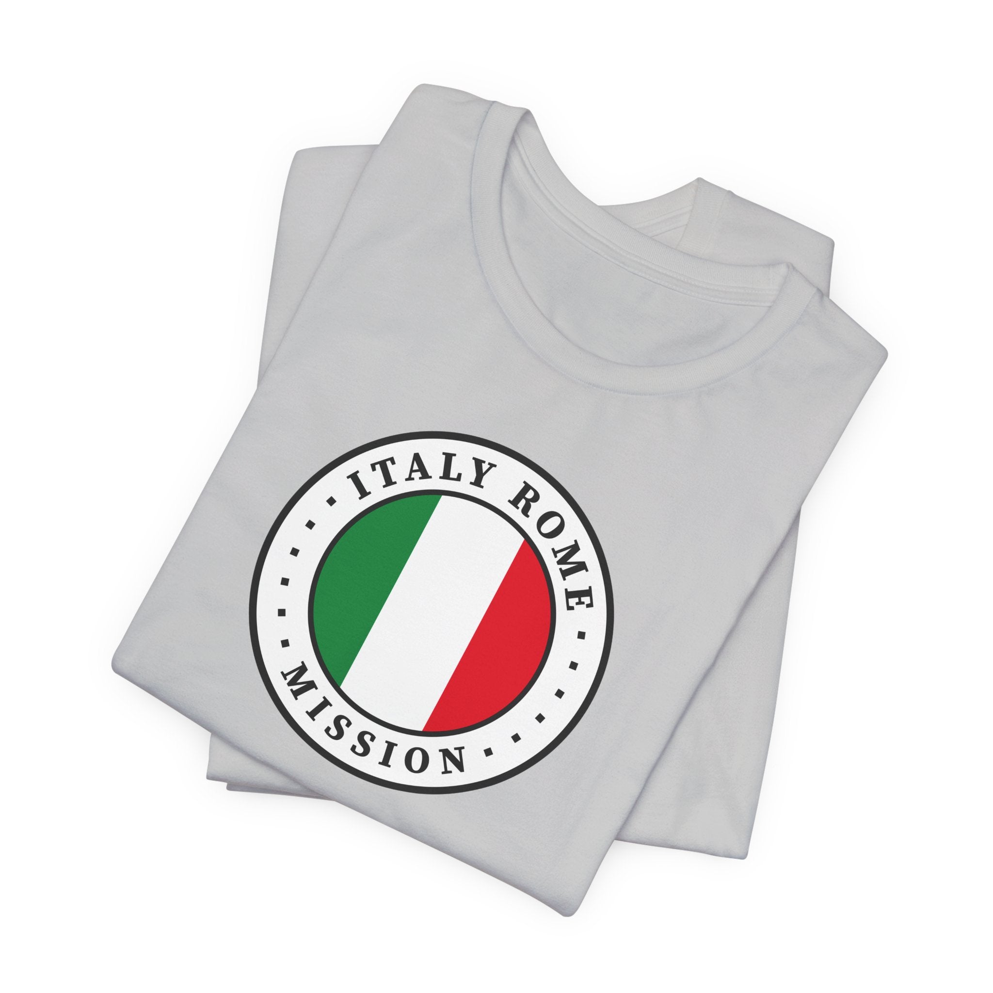 Italy Rome Mission Flag Logo (White Border) T-shirt - Mission Wishlist - LDS Missionary Gift Store