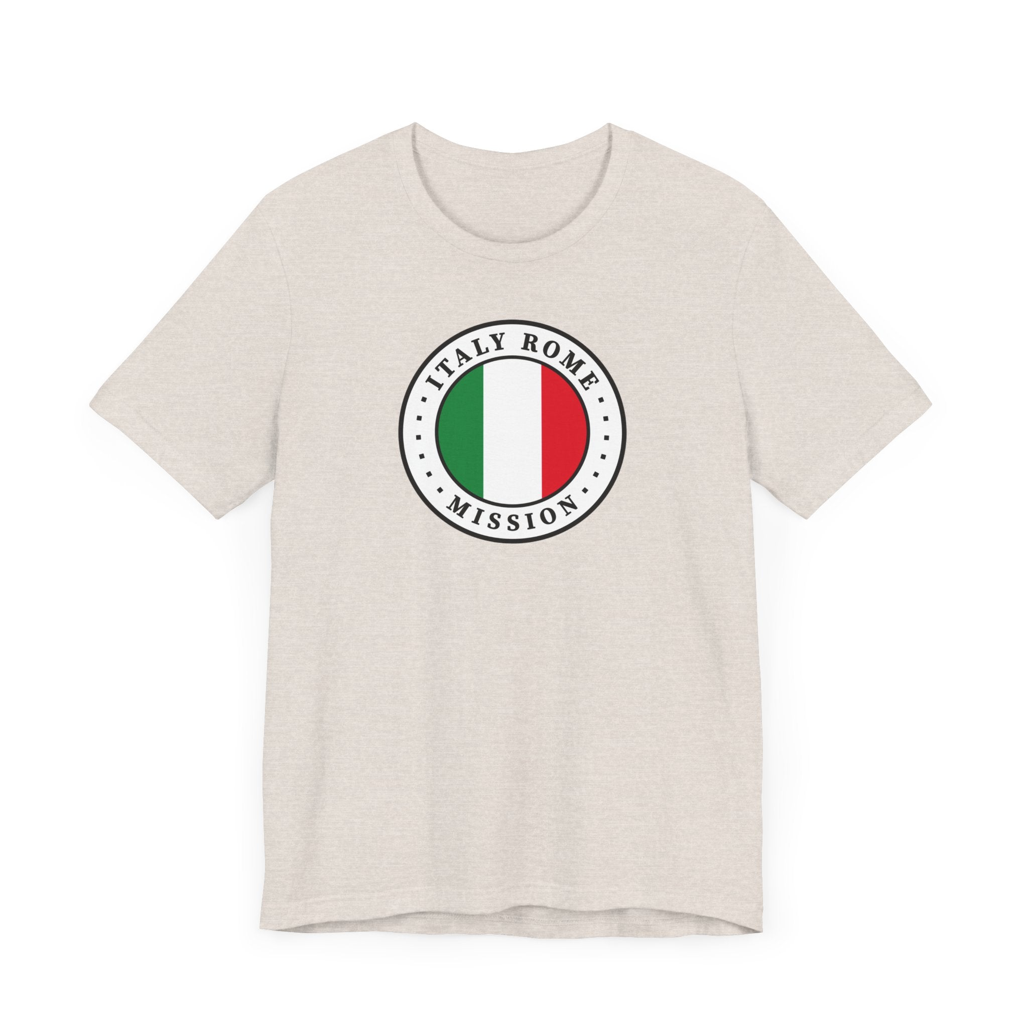 Italy Rome Mission Flag Logo (White Border) T-shirt - Mission Wishlist - LDS Missionary Gift Store