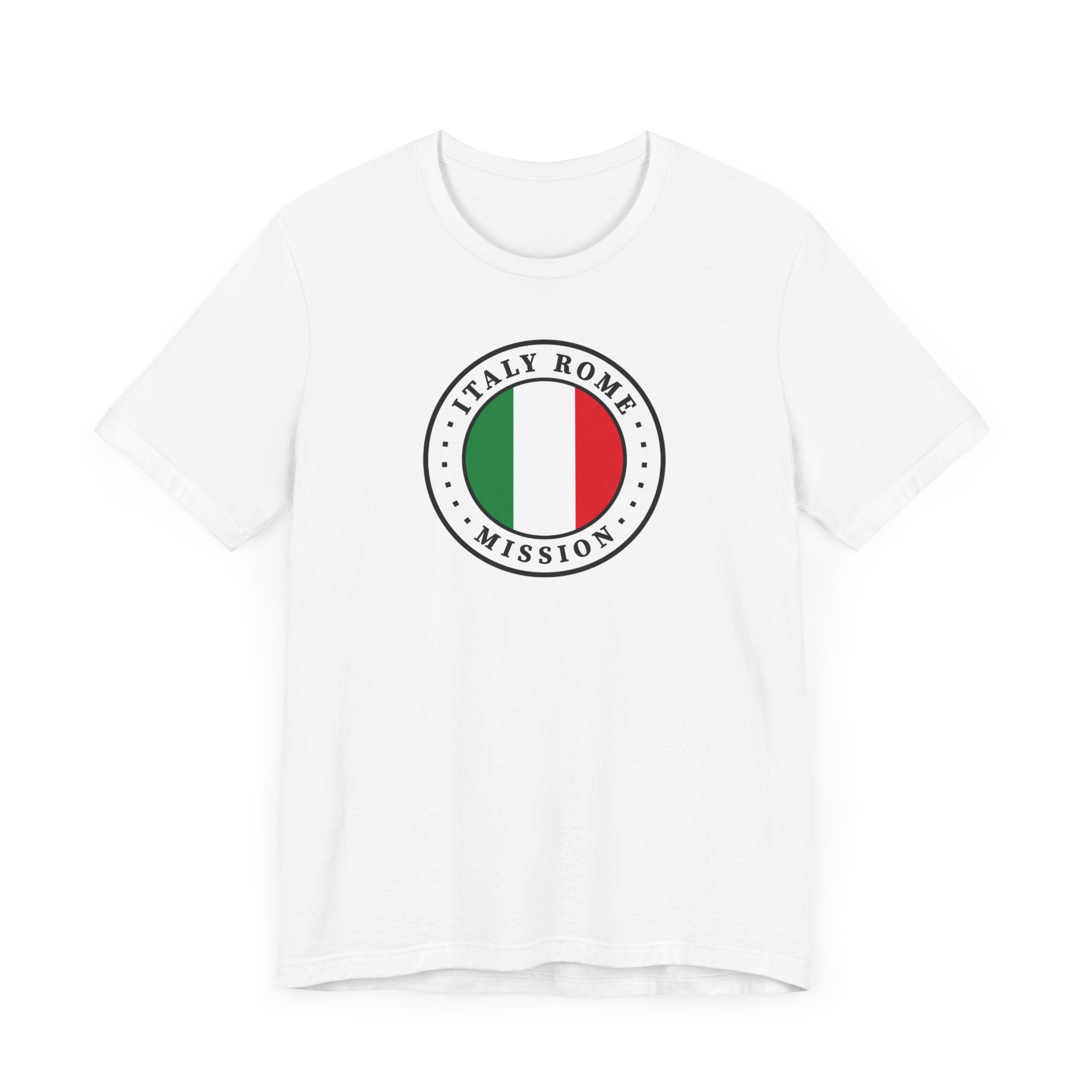 Italy Rome Mission Flag Logo (White Border) T-shirt - Mission Wishlist - LDS Missionary Gift Store