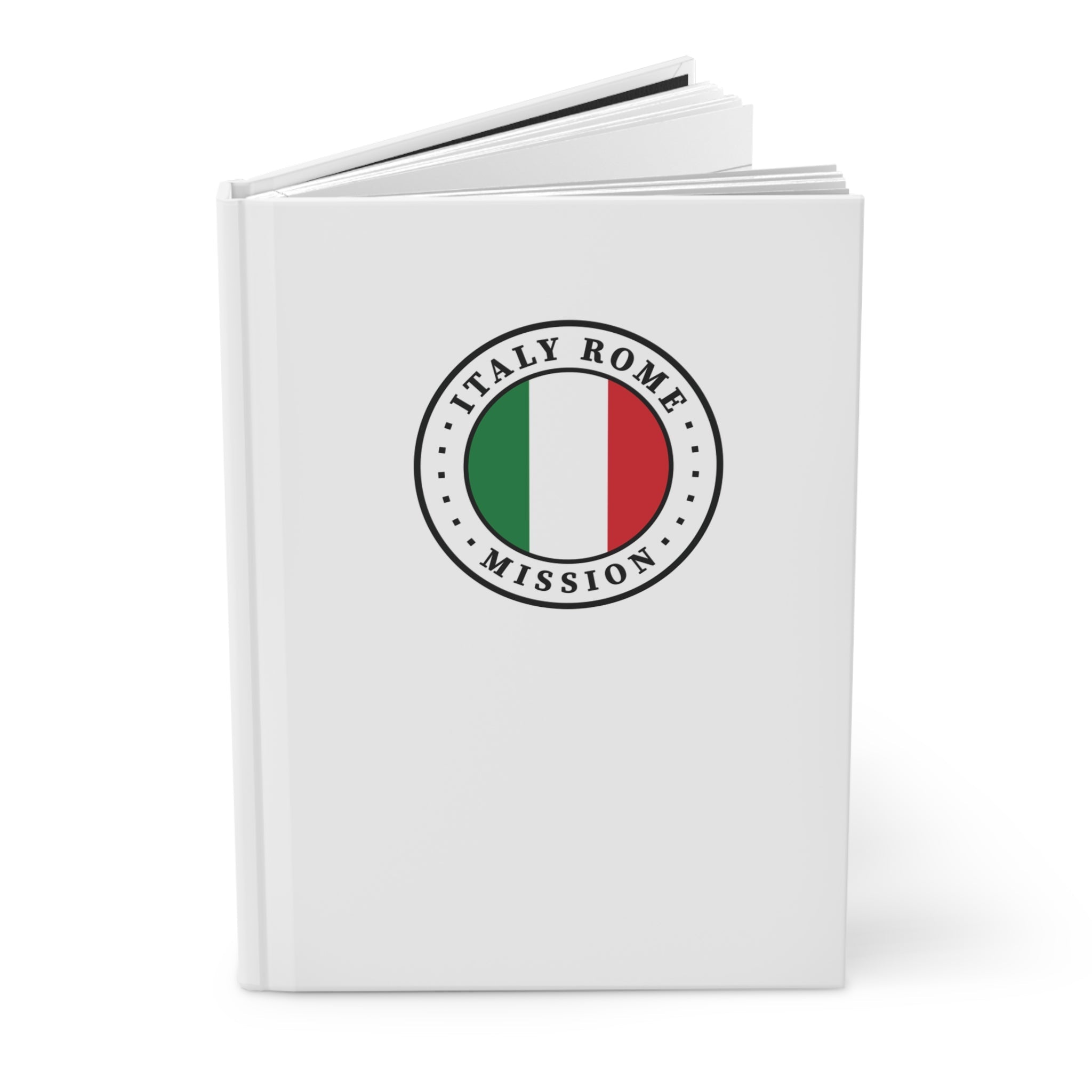 Italy Rome Mission Logo Design White Hardcover Journal Matte - Mission Wishlist - LDS Missionary Gift Store