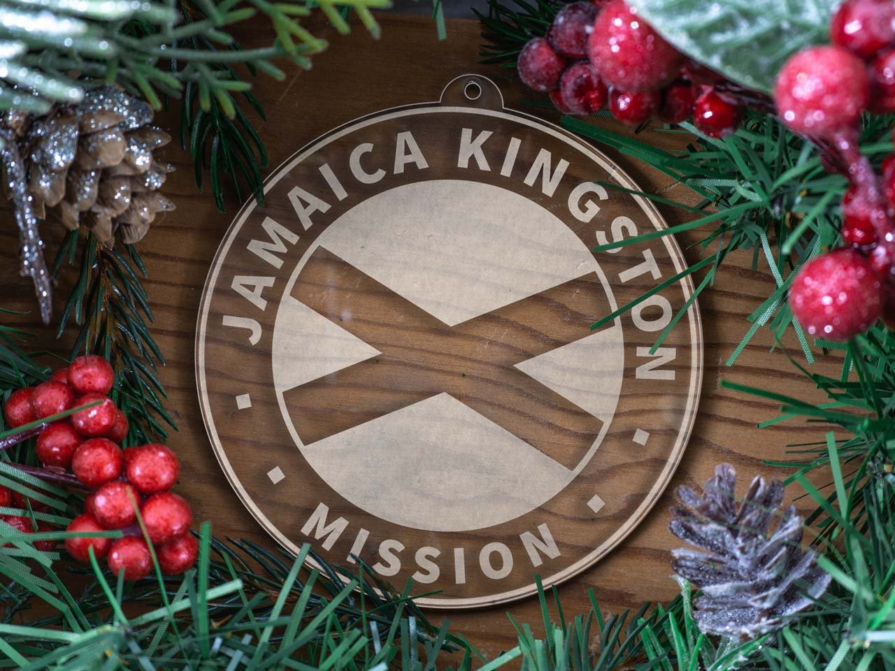 Jamaica Kingston Mission Christmas Ornament - Latter-Day Saint LDS Missionary Gift - Book of Mormon