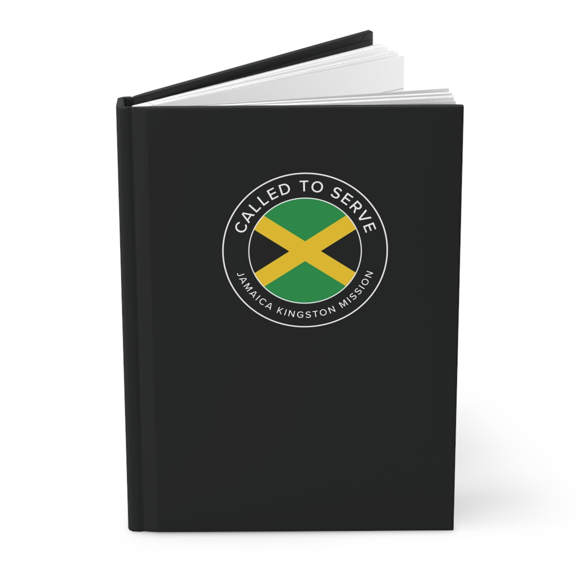 Jamaica Kingston Mission Circle Flag Called to Serve Black Hardcover Journal Matte - Mission Wishlist - LDS Missionary Gift Store