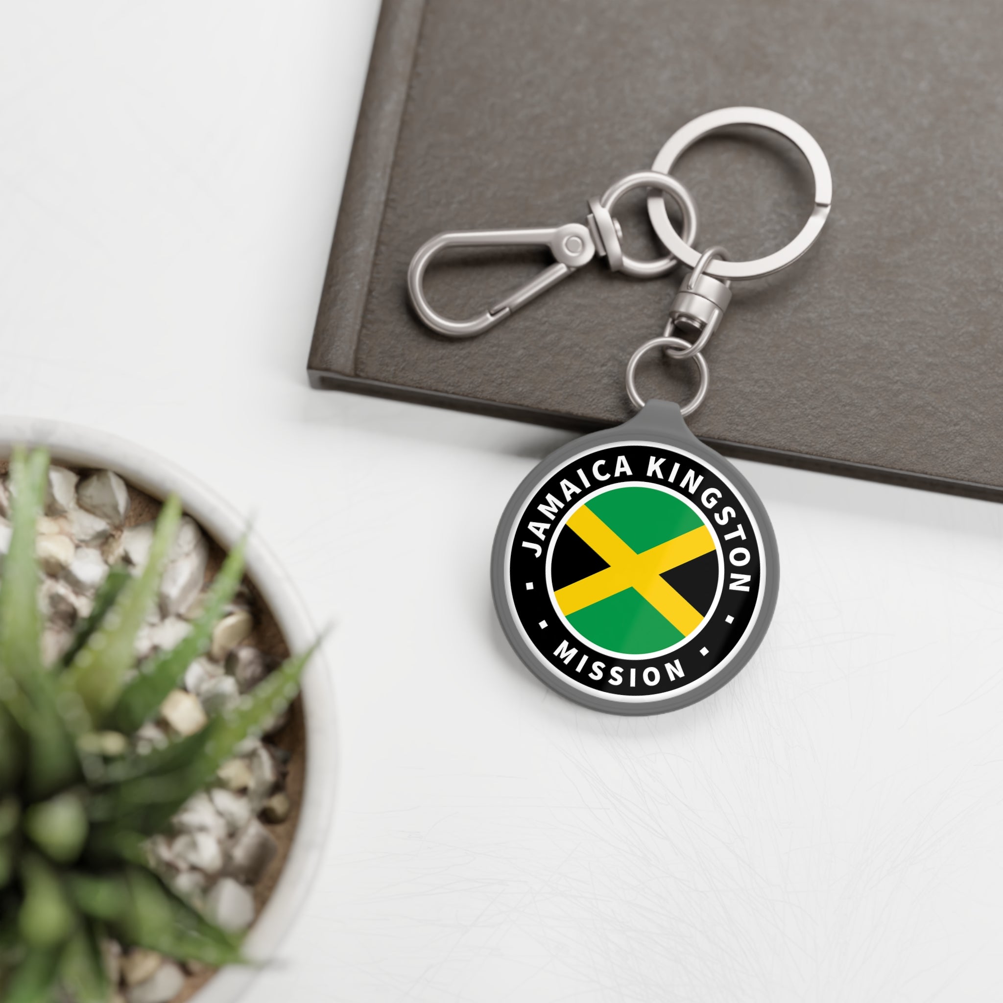 Jamaica Kingston Mission Circle Flag Key Tag - Mission Wishlist - LDS Missionary Gift Store