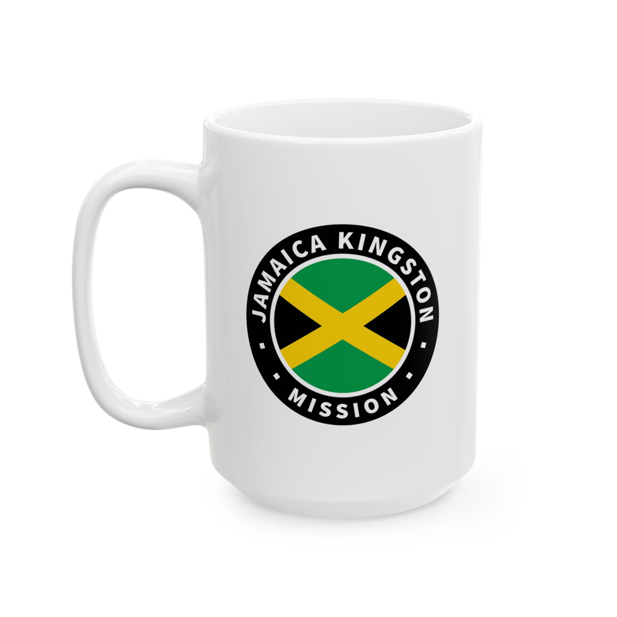 Jamaica Kingston Mission Circular Flag White Ceramic Mug - Mission Wishlist - LDS Missionary Gift Store