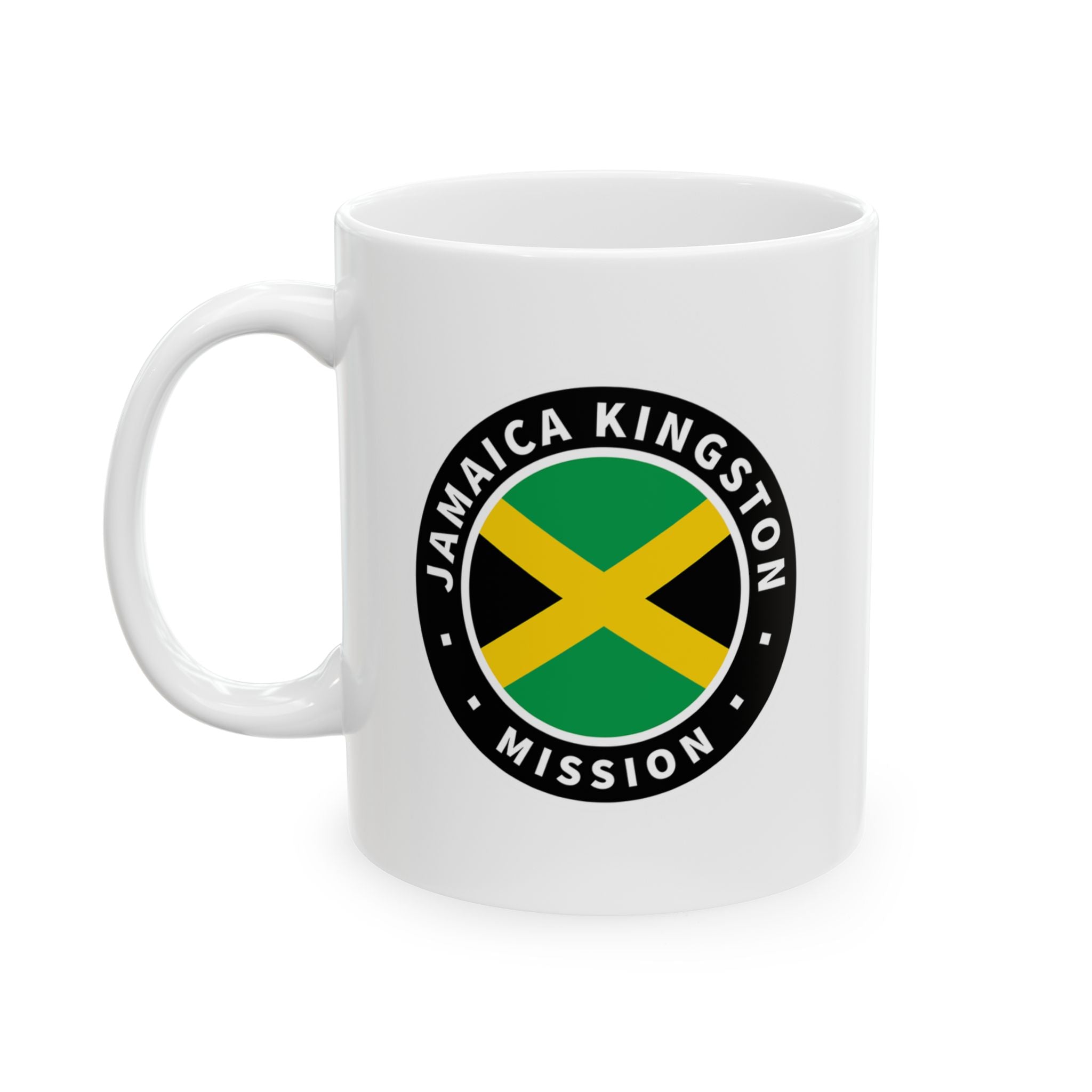 Jamaica Kingston Mission Circular Flag White Ceramic Mug - Mission Wishlist - LDS Missionary Gift Store
