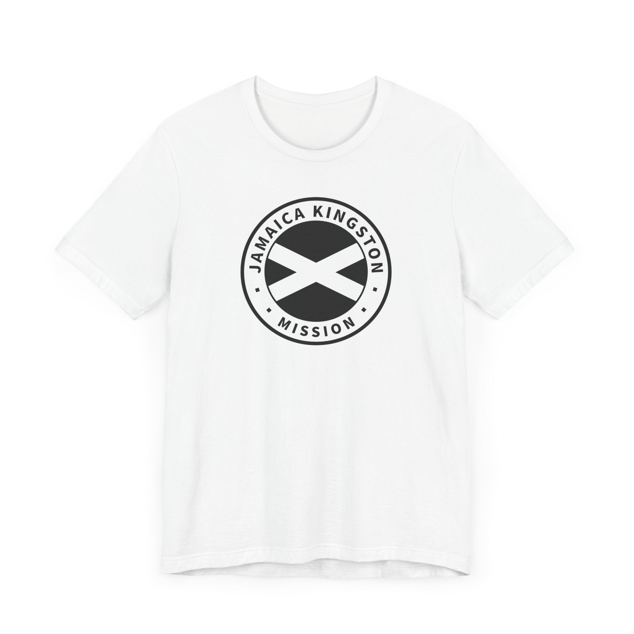 Jamaica Kingston Mission Circular Monochrome Logo T-Shirt - Mission Wishlist - LDS Missionary Gift Store