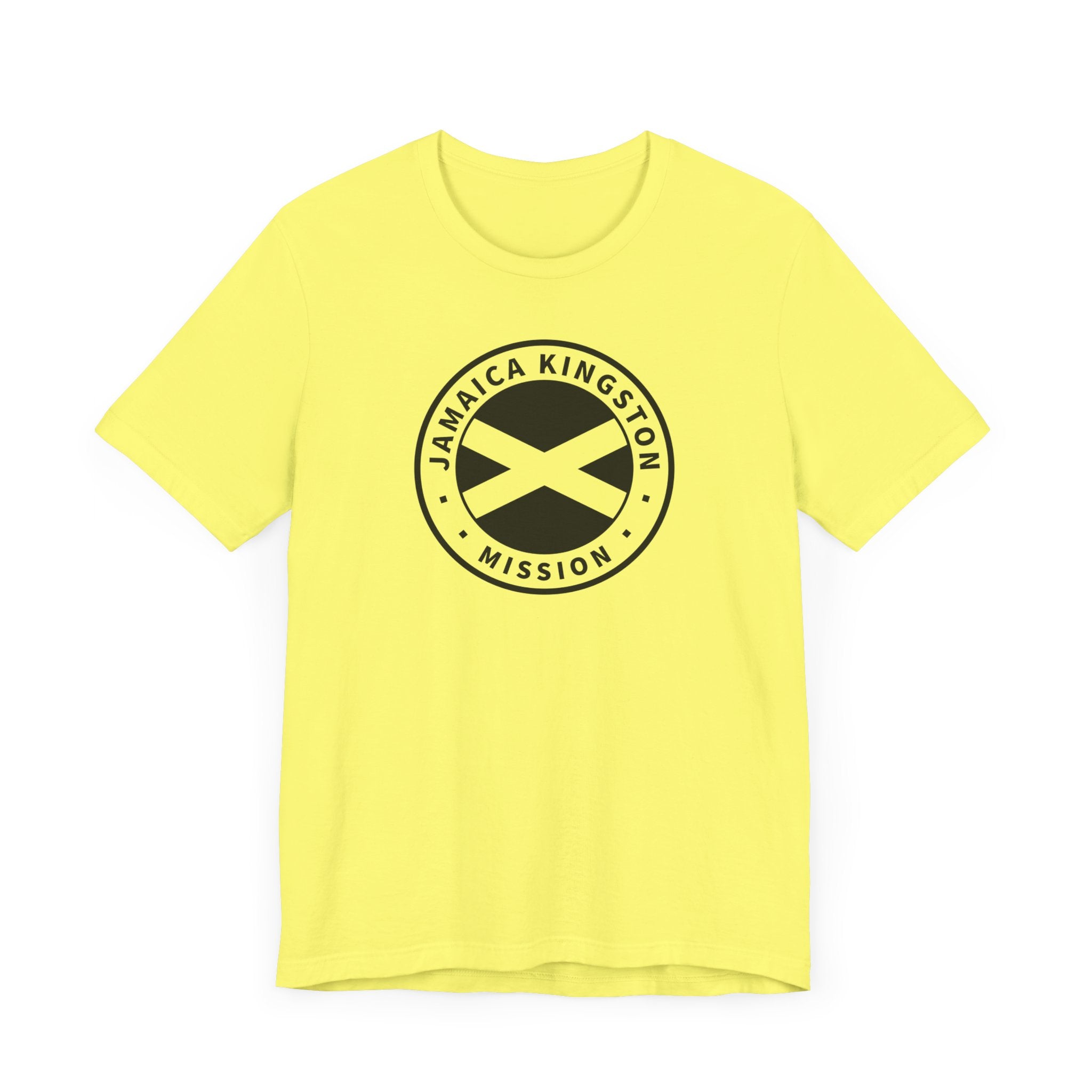 Jamaica Kingston Mission Circular Monochrome Logo T-Shirt - Mission Wishlist - LDS Missionary Gift Store