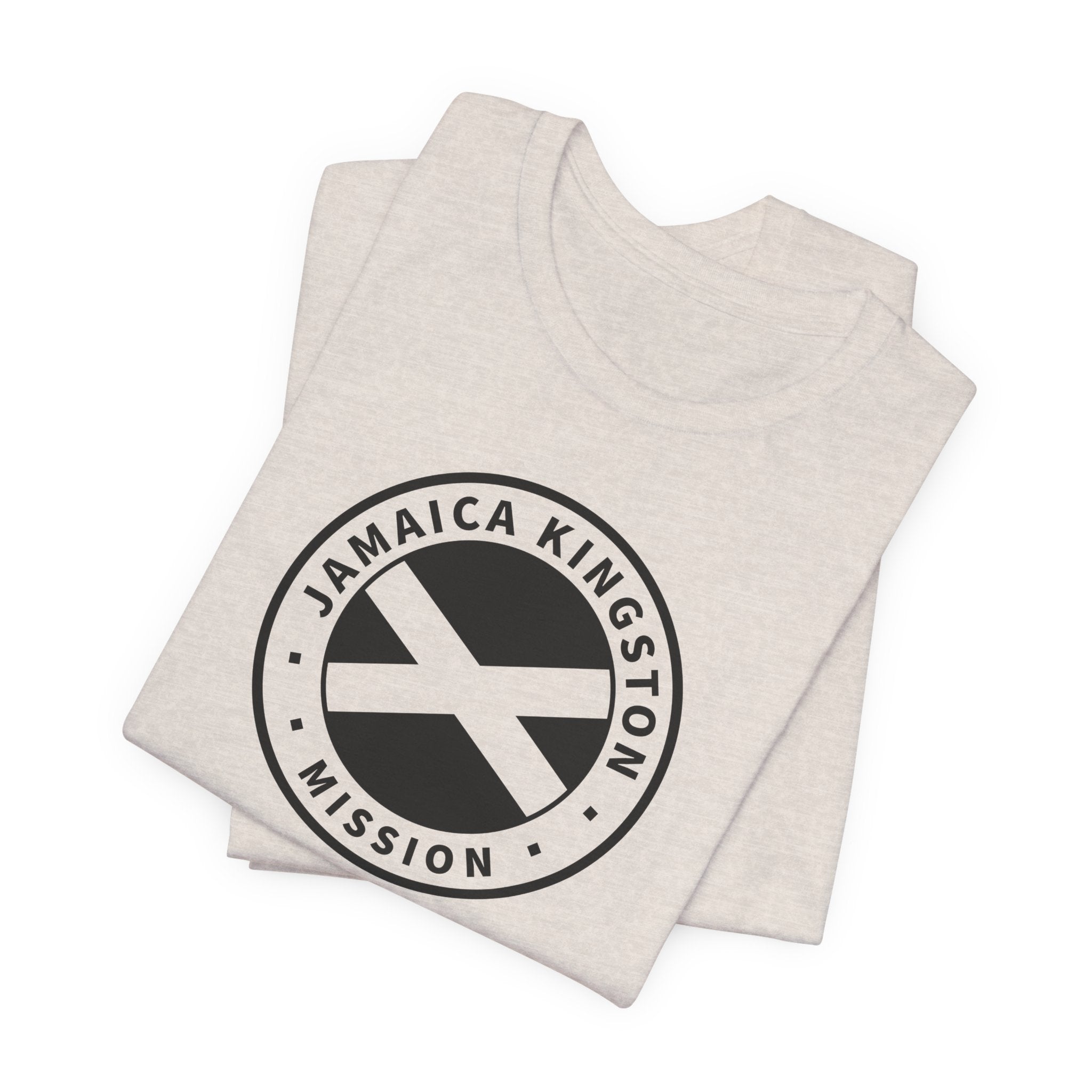 Jamaica Kingston Mission Circular Monochrome Logo T-Shirt - Mission Wishlist - LDS Missionary Gift Store