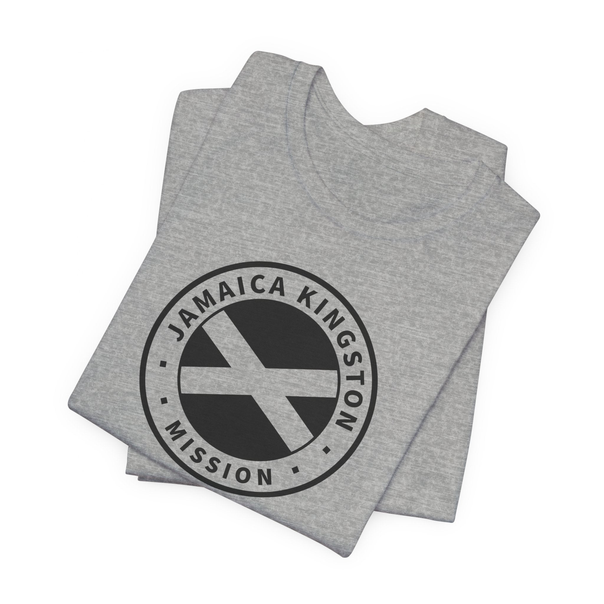 Jamaica Kingston Mission Circular Monochrome Logo T-Shirt - Mission Wishlist - LDS Missionary Gift Store