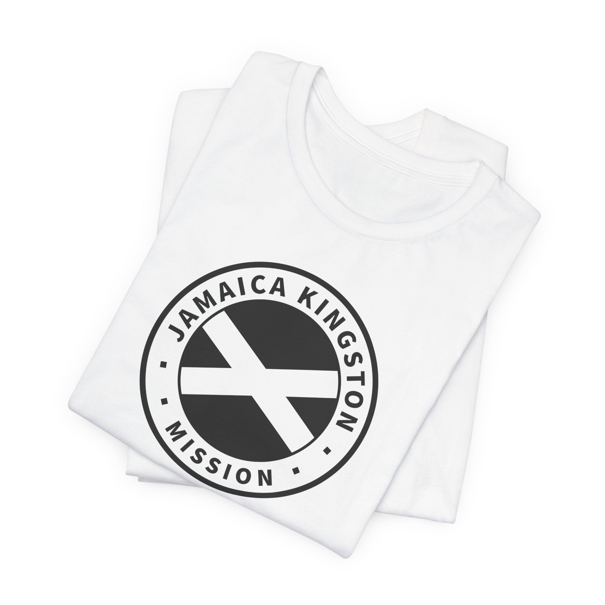 Jamaica Kingston Mission Circular Monochrome Logo T-Shirt - Mission Wishlist - LDS Missionary Gift Store