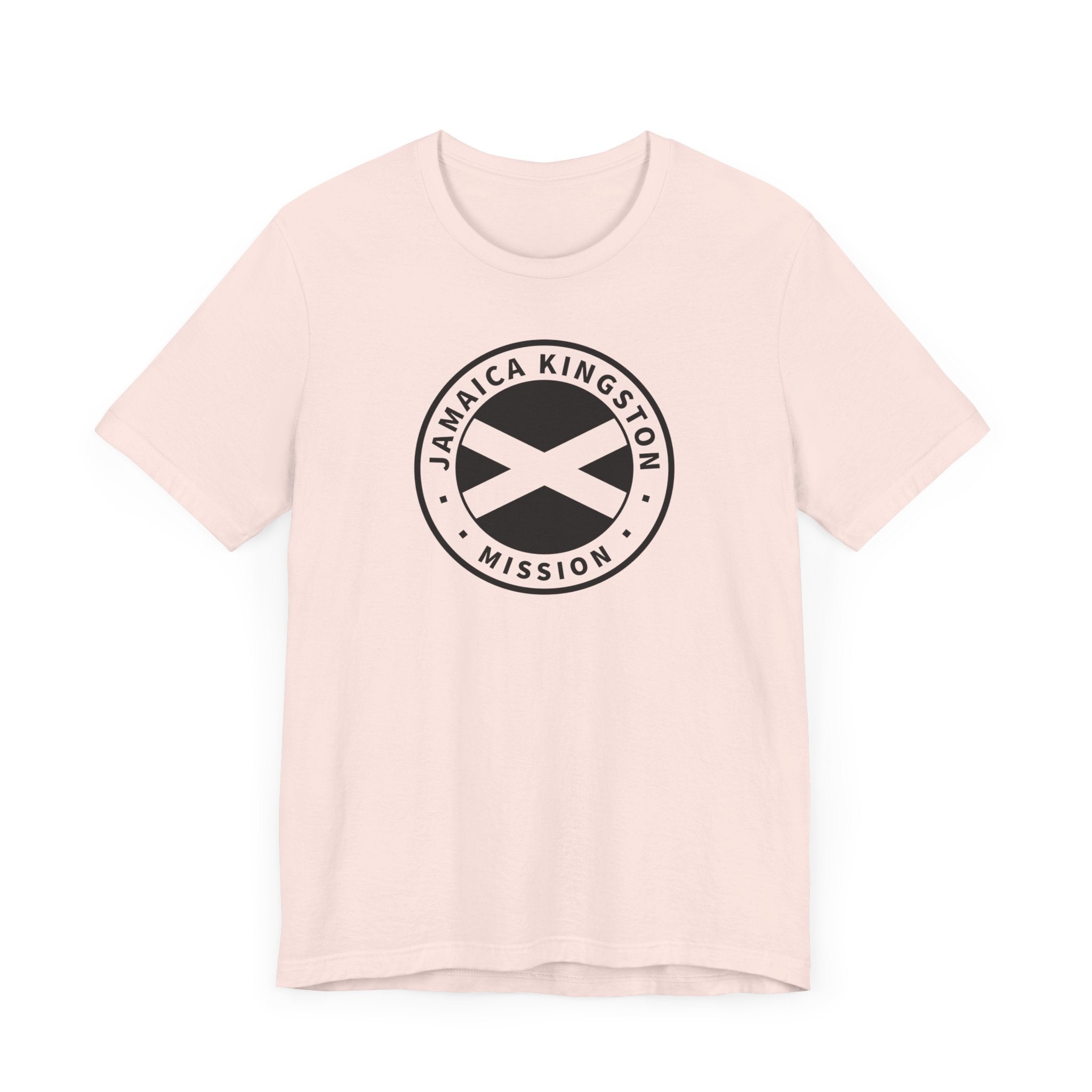 Jamaica Kingston Mission Circular Monochrome Logo T-Shirt - Mission Wishlist - LDS Missionary Gift Store
