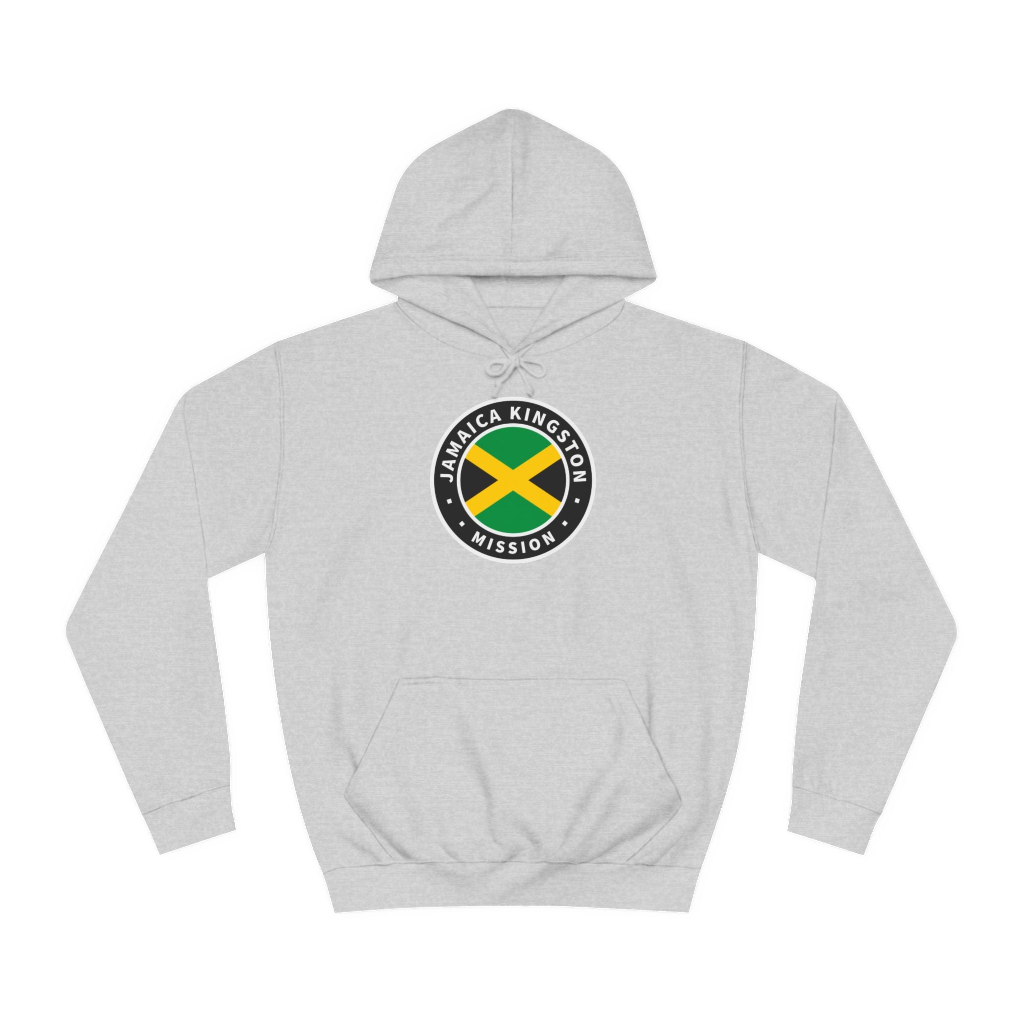 Jamaica Kingston Mission Flag Logo (Black Border) College Hoodie - Mission Wishlist - LDS Missionary Gift Store