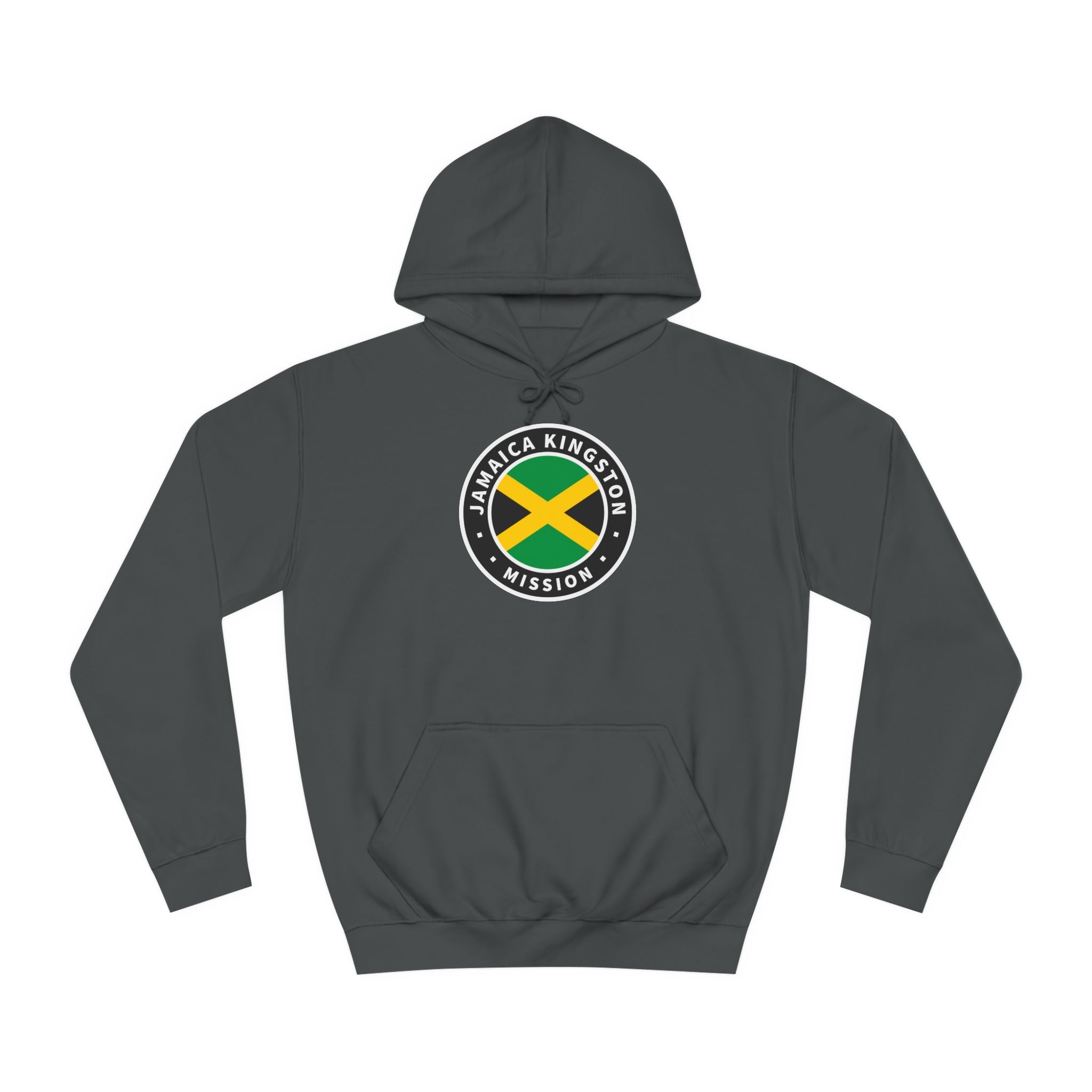Jamaica Kingston Mission Flag Logo (Black Border) College Hoodie - Mission Wishlist - LDS Missionary Gift Store
