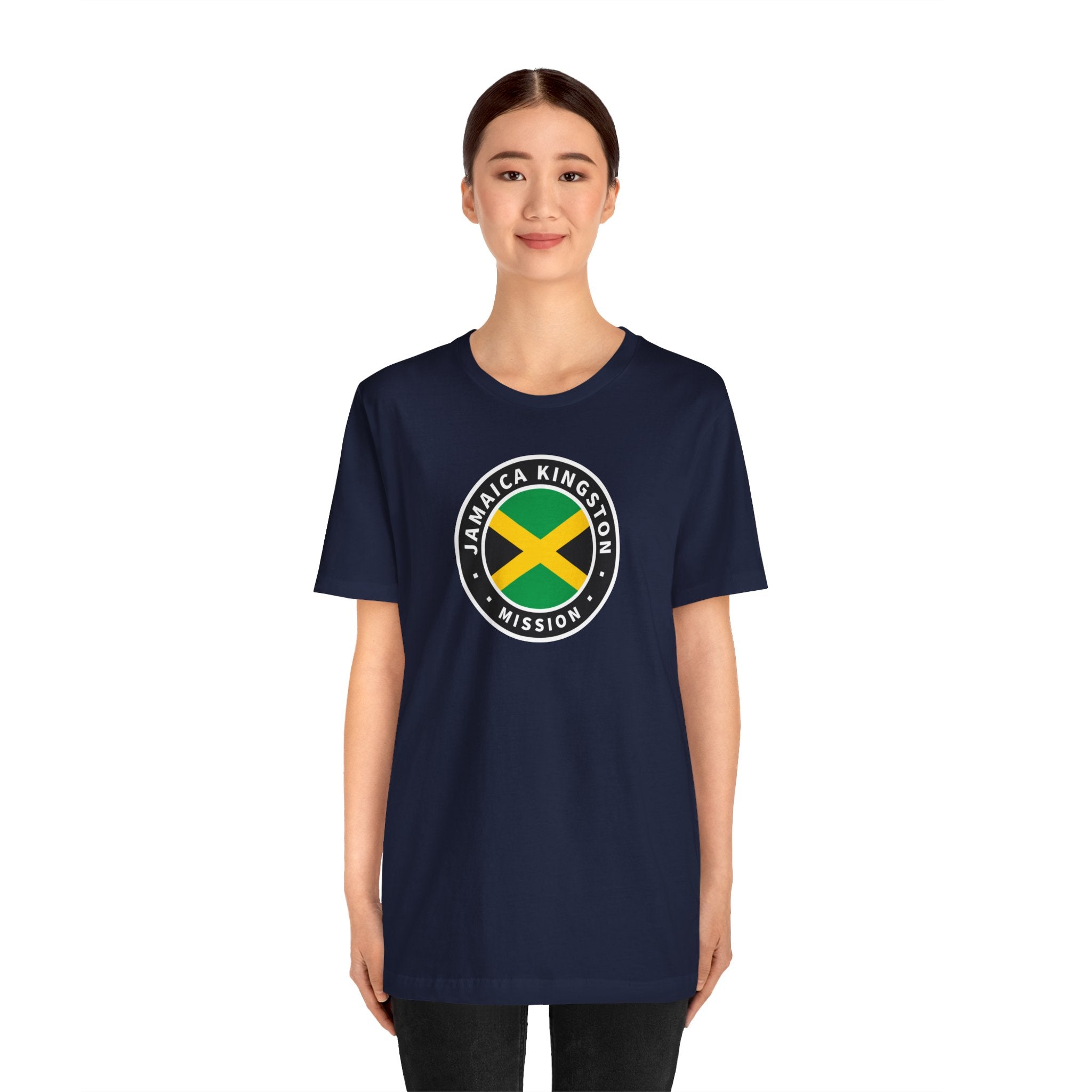 Jamaica Kingston Mission Flag Logo (Black Border) T-shirt - Mission Wishlist - LDS Missionary Gift Store