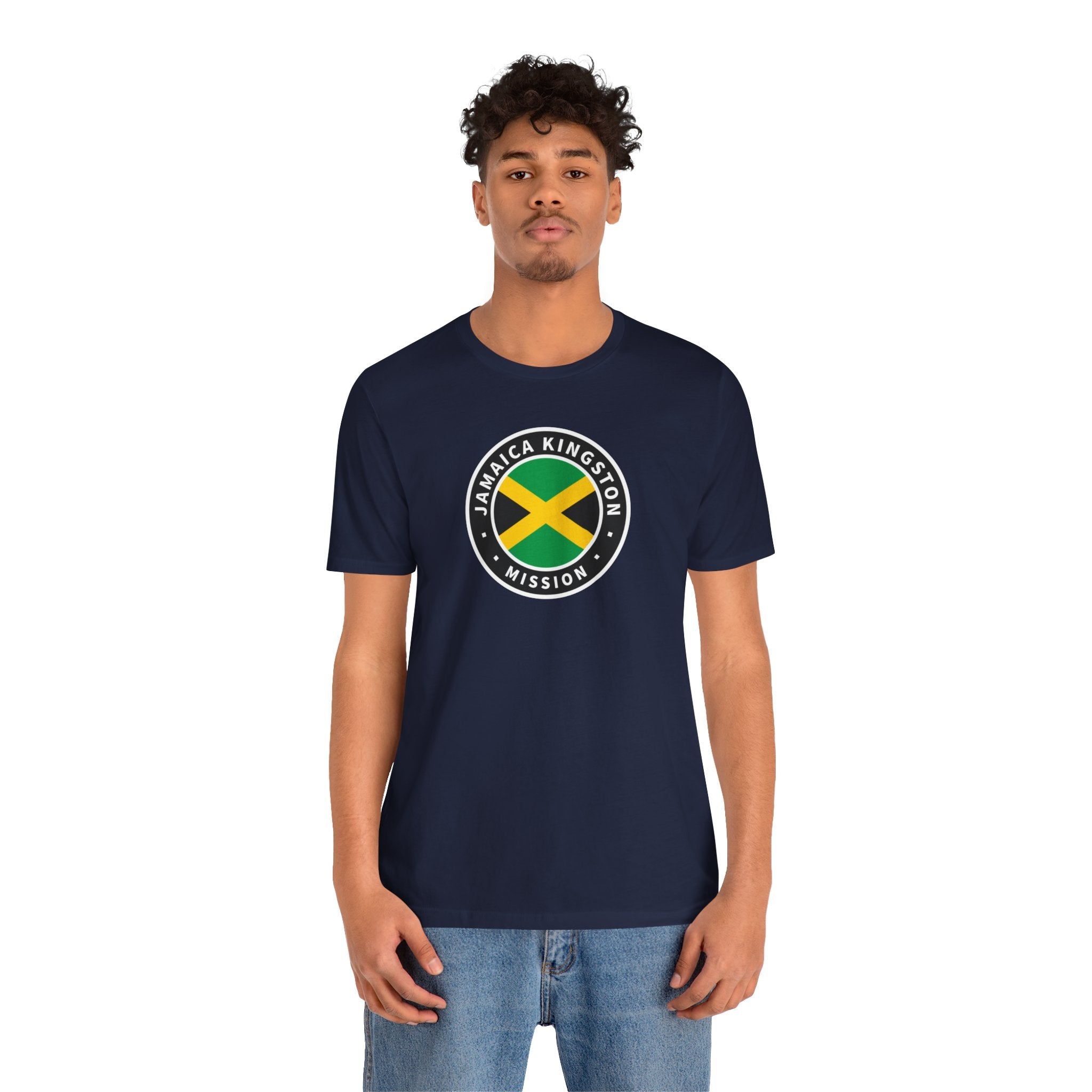 Jamaica Kingston Mission Flag Logo (Black Border) T-shirt - Mission Wishlist - LDS Missionary Gift Store