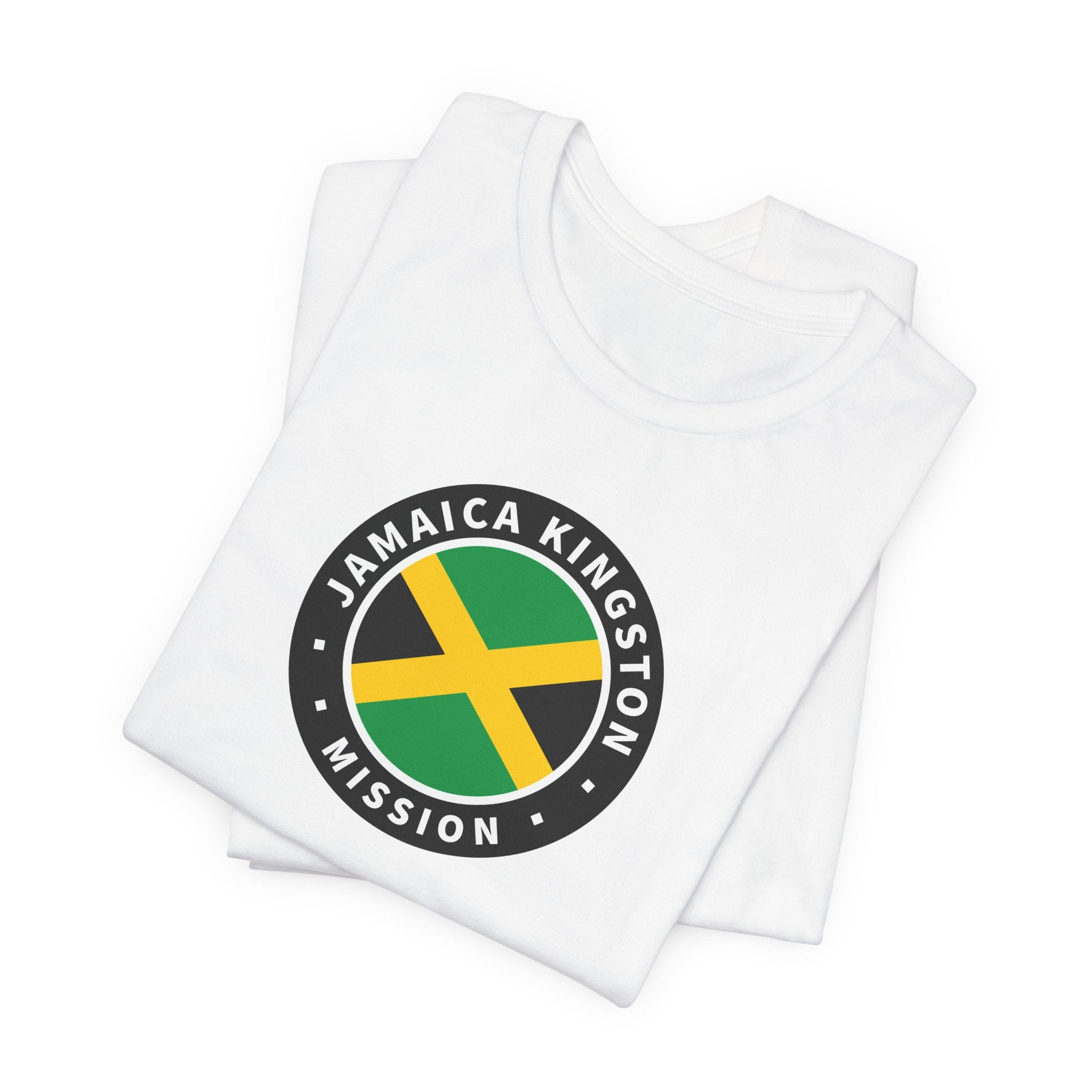 Jamaica Kingston Mission Flag Logo (Black Border) T-shirt - Mission Wishlist - LDS Missionary Gift Store