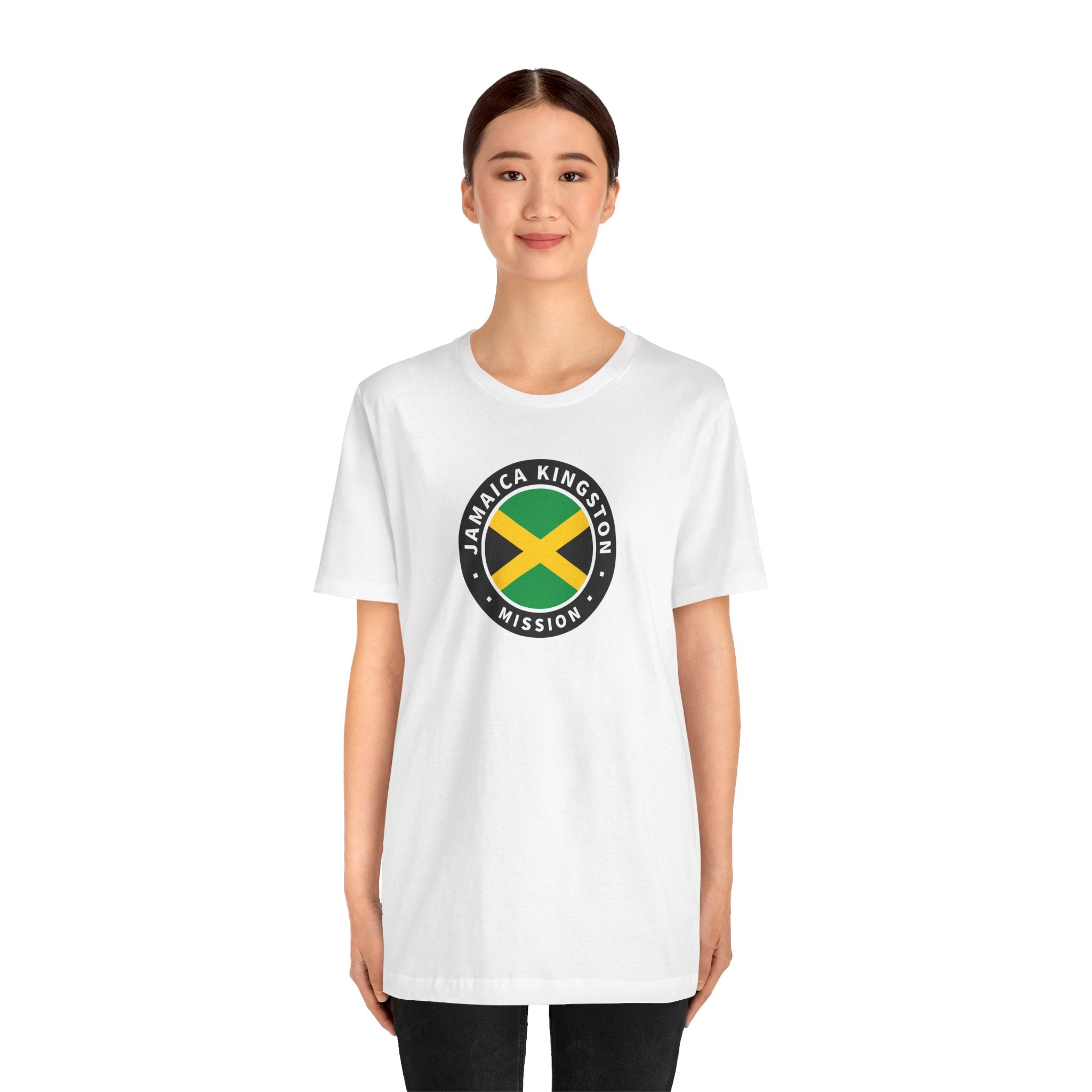 Jamaica Kingston Mission Flag Logo (Black Border) T-shirt - Mission Wishlist - LDS Missionary Gift Store