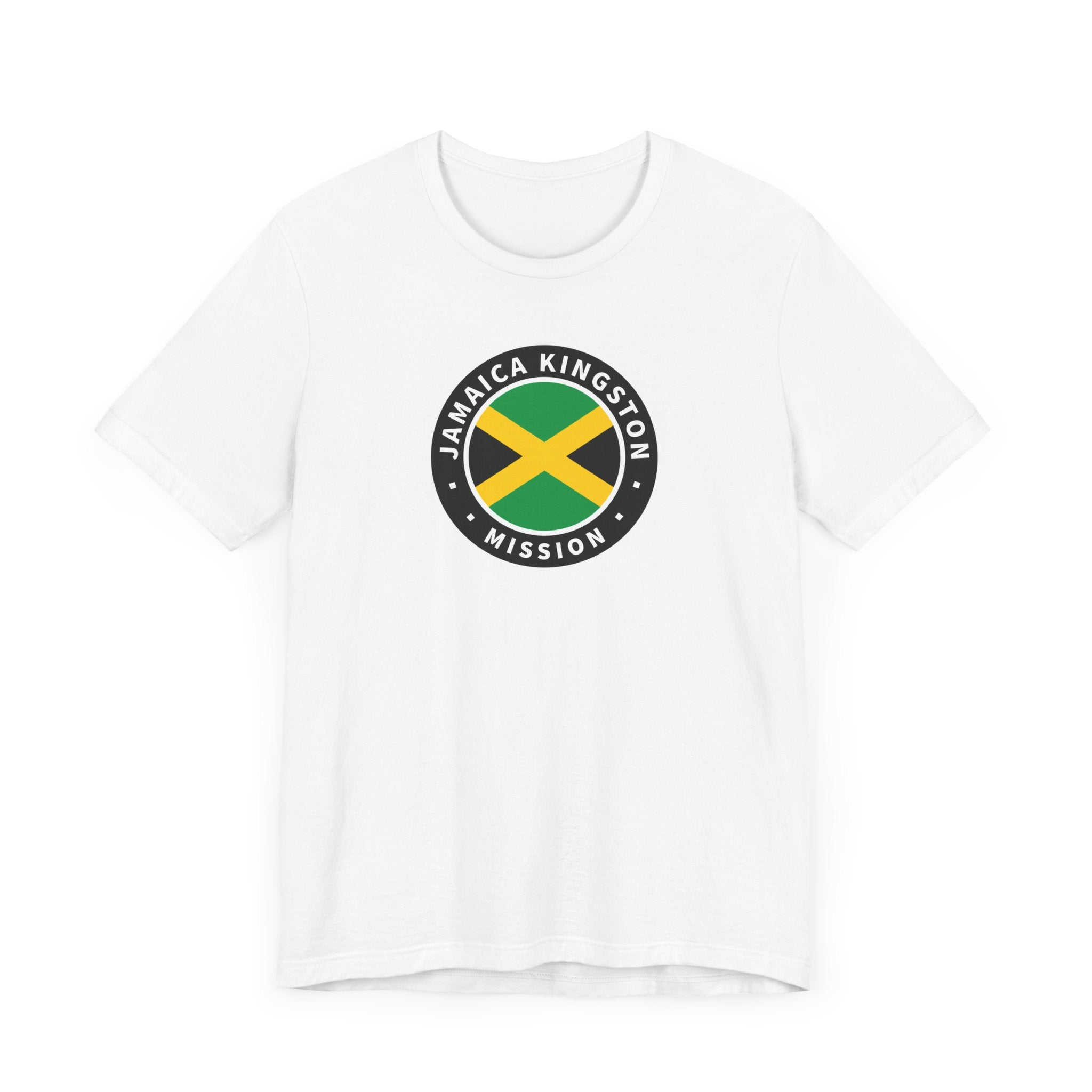 Jamaica Kingston Mission Flag Logo (Black Border) T-shirt - Mission Wishlist - LDS Missionary Gift Store