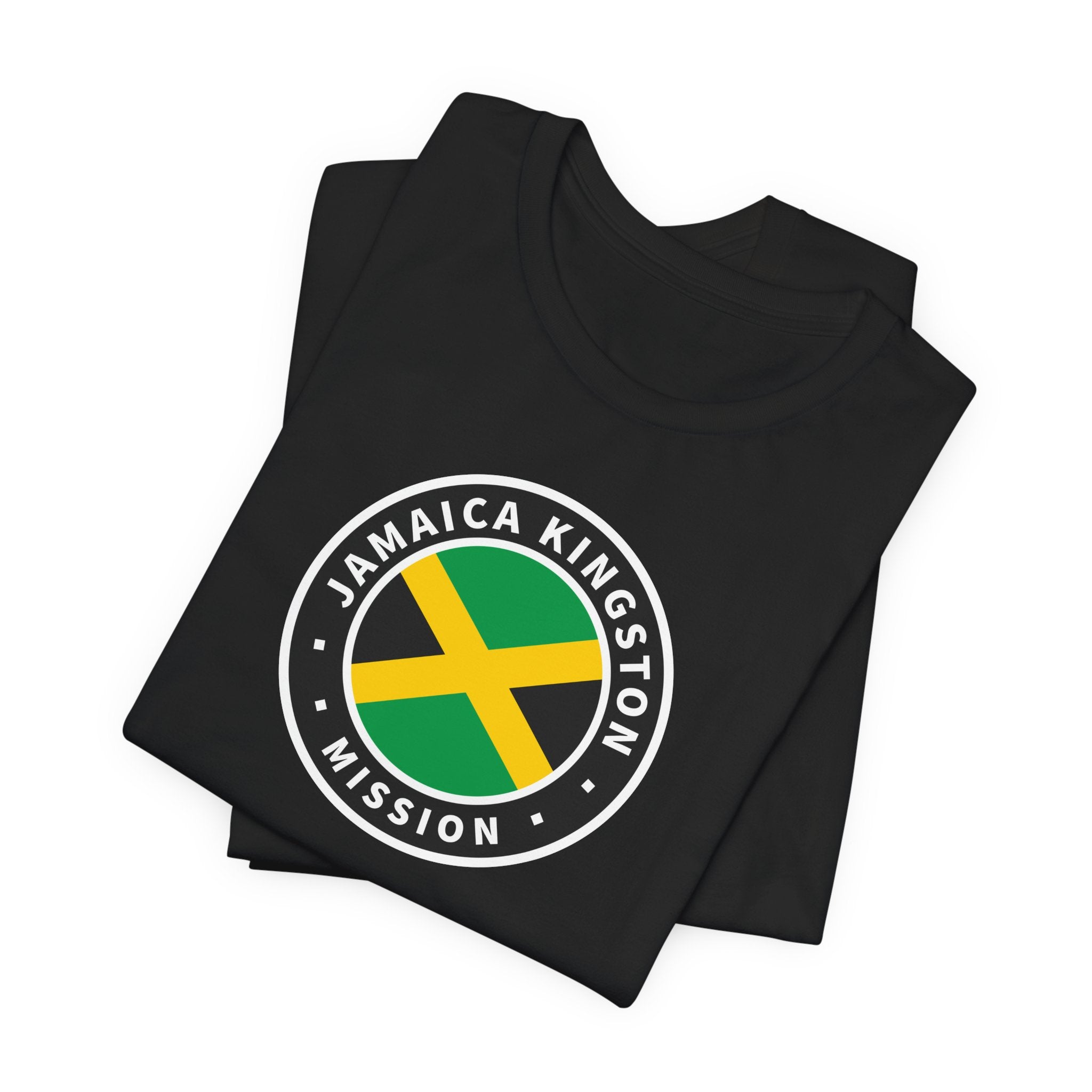 Jamaica Kingston Mission Flag Logo (Black Border) T-shirt - Mission Wishlist - LDS Missionary Gift Store