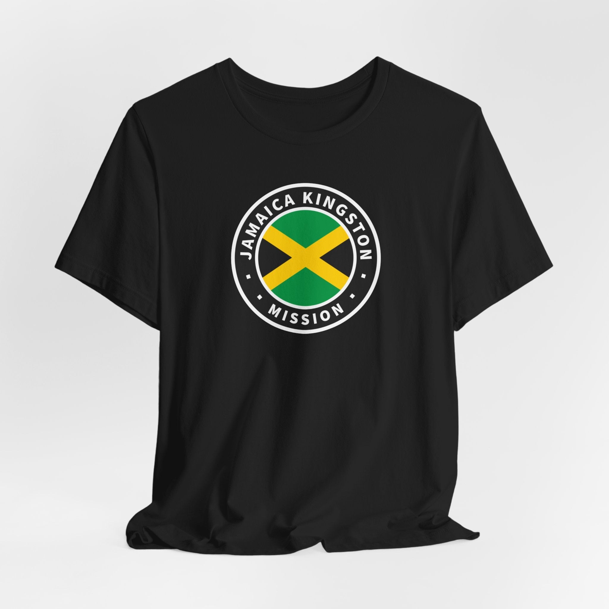 Jamaica Kingston Mission Flag Logo (Black Border) T-shirt - Mission Wishlist - LDS Missionary Gift Store
