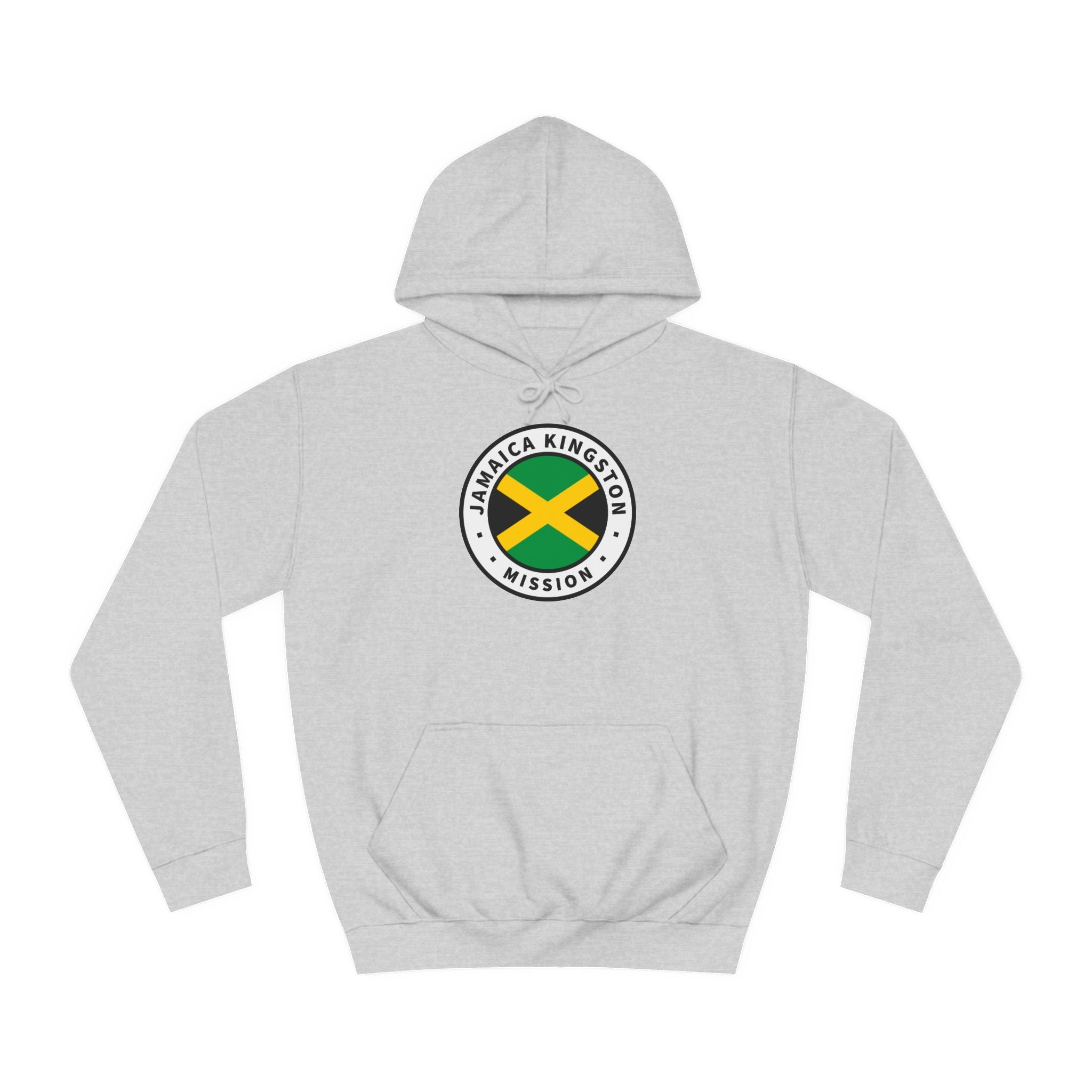Jamaica Kingston Mission Flag Logo (White Border) College Hoodie - Mission Wishlist - LDS Missionary Gift Store