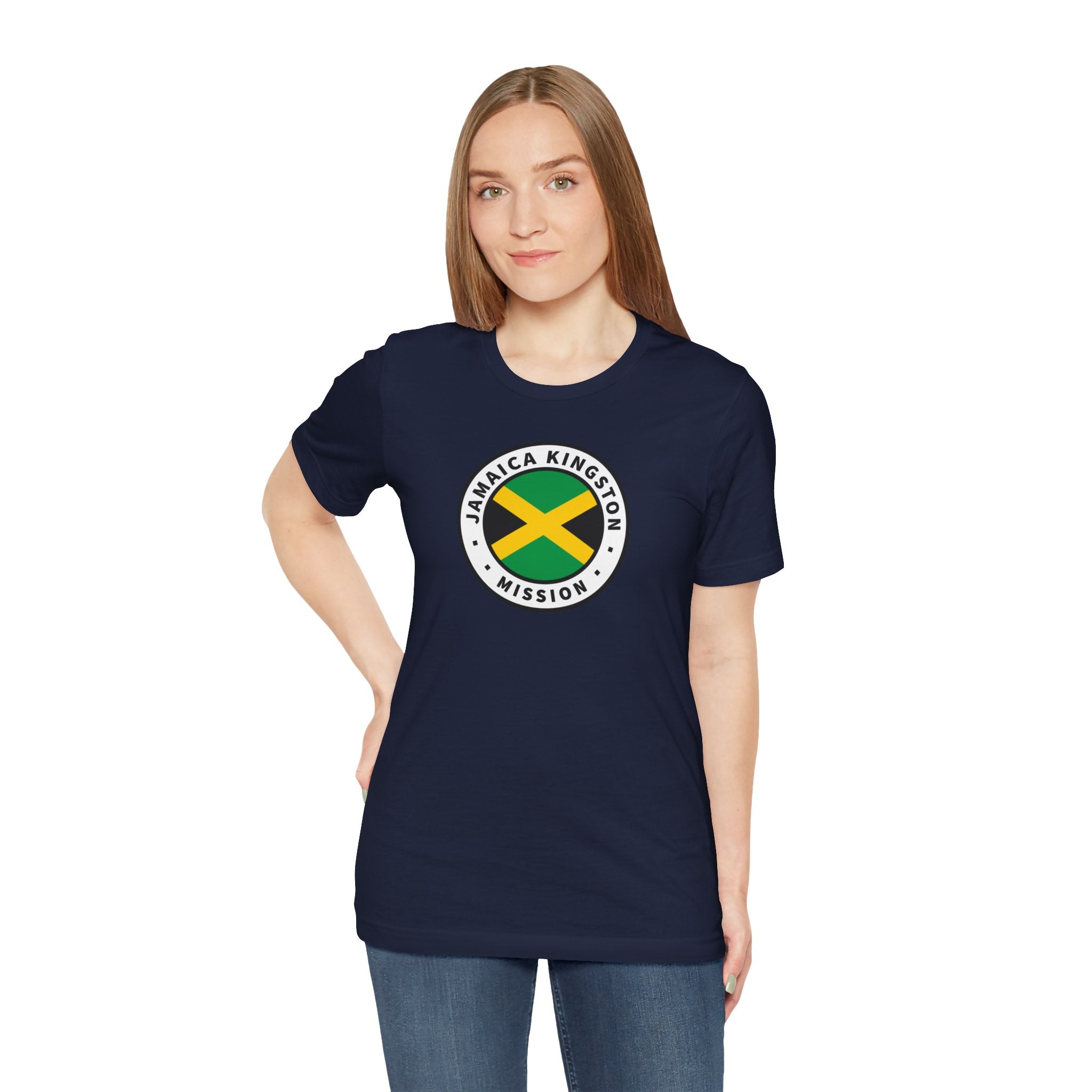Jamaica Kingston Mission Flag Logo (White Border) T-shirt - Mission Wishlist - LDS Missionary Gift Store