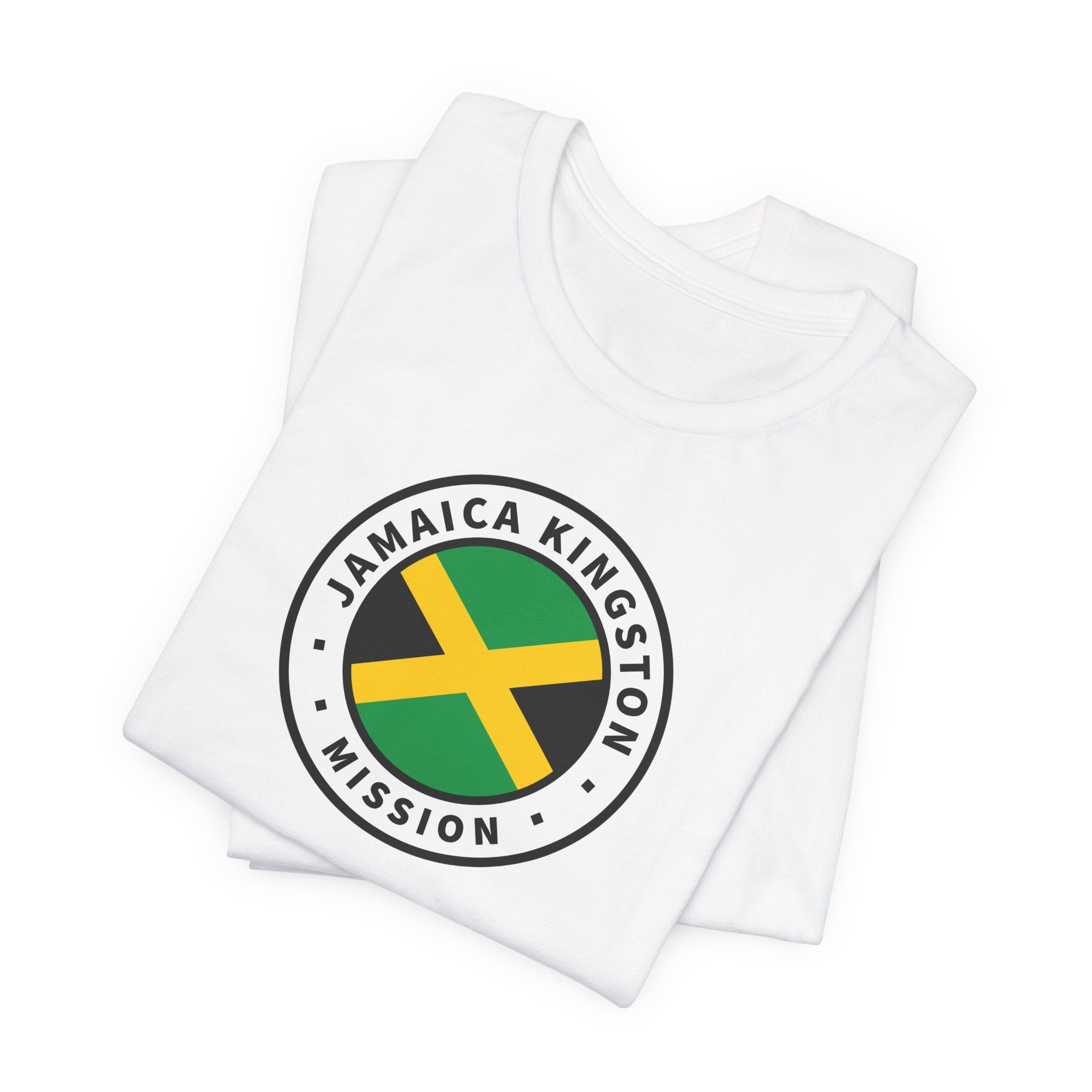 Jamaica Kingston Mission Flag Logo (White Border) T-shirt - Mission Wishlist - LDS Missionary Gift Store