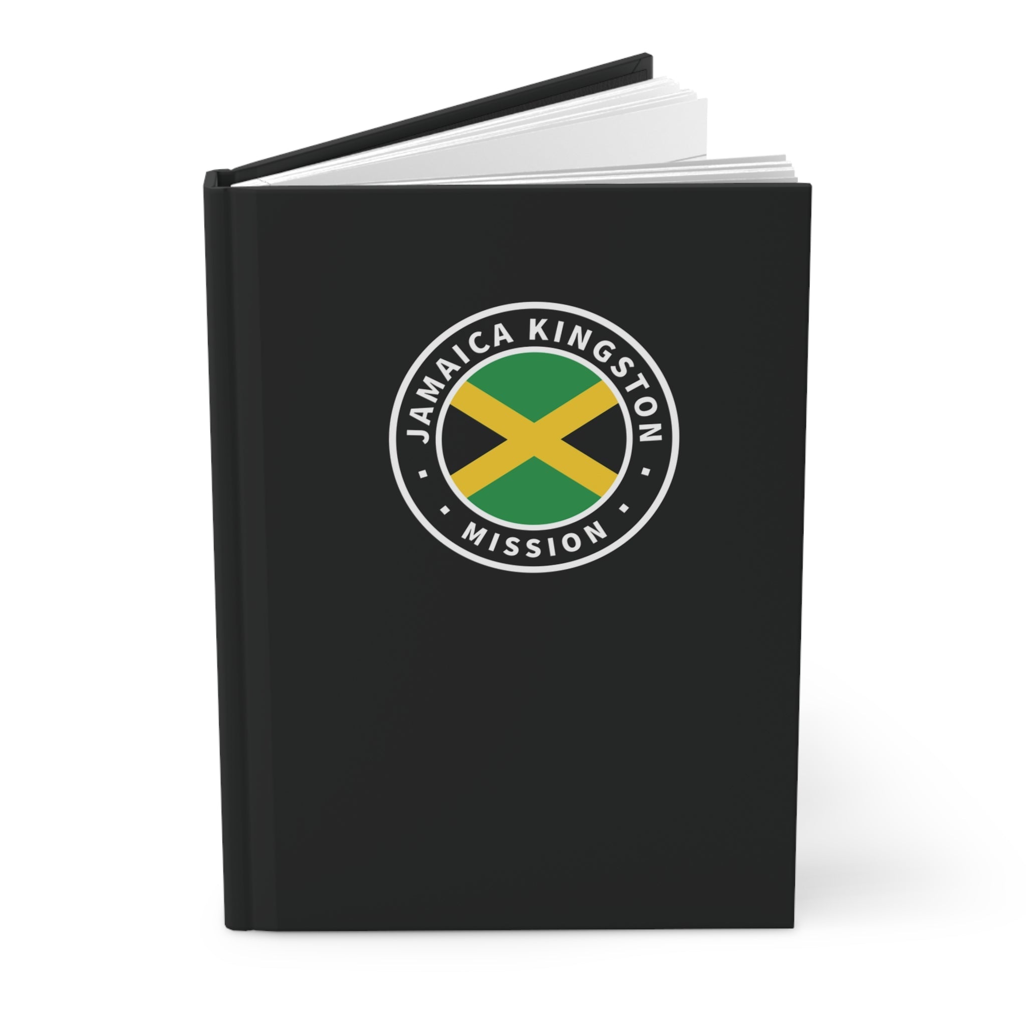 Jamaica Kingston Mission Logo Design Black Hardcover Journal Matte - Mission Wishlist - LDS Missionary Gift Store