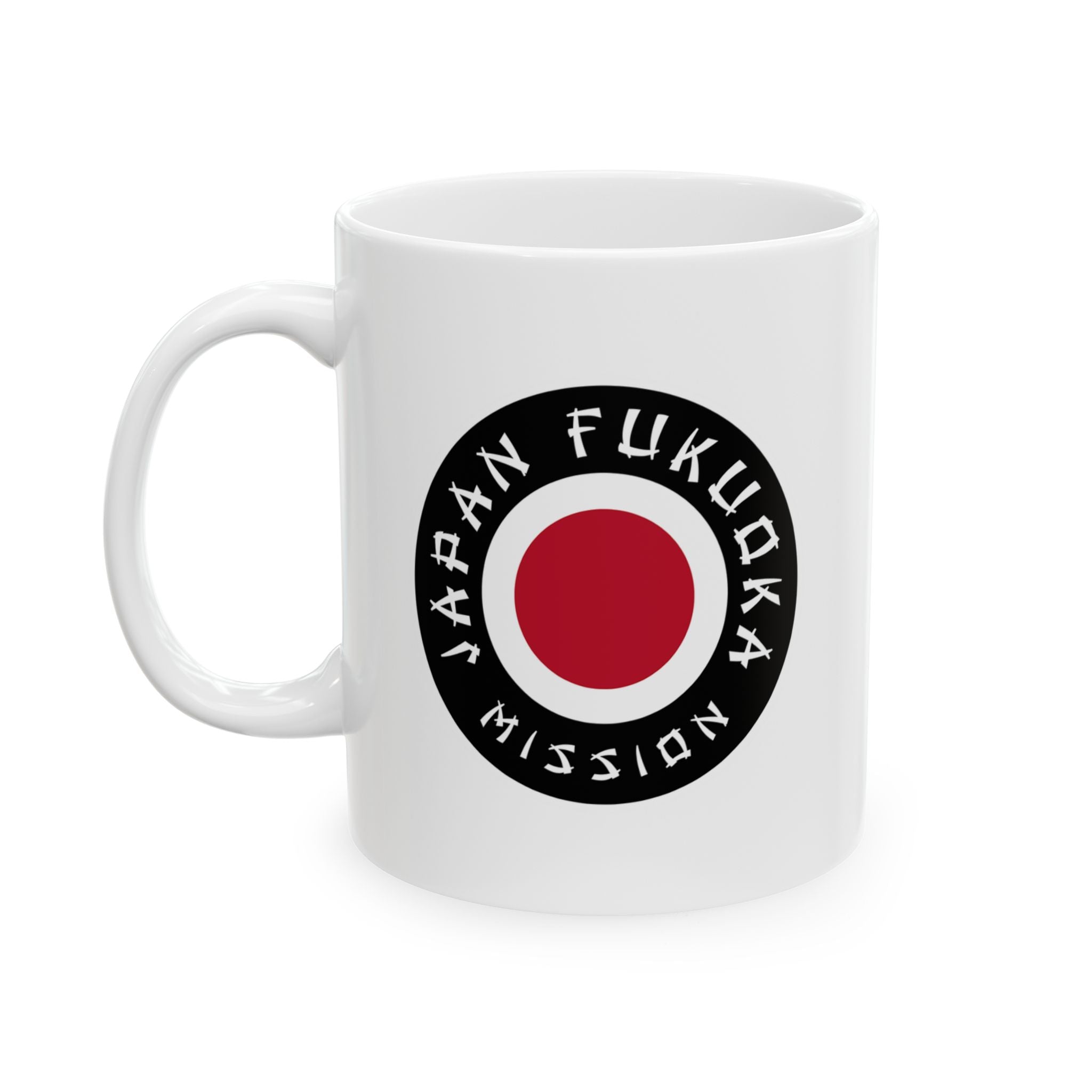 Japan Fukuoka Mission Circular Flag White Ceramic Mug - Mission Wishlist - LDS Missionary Gift Store