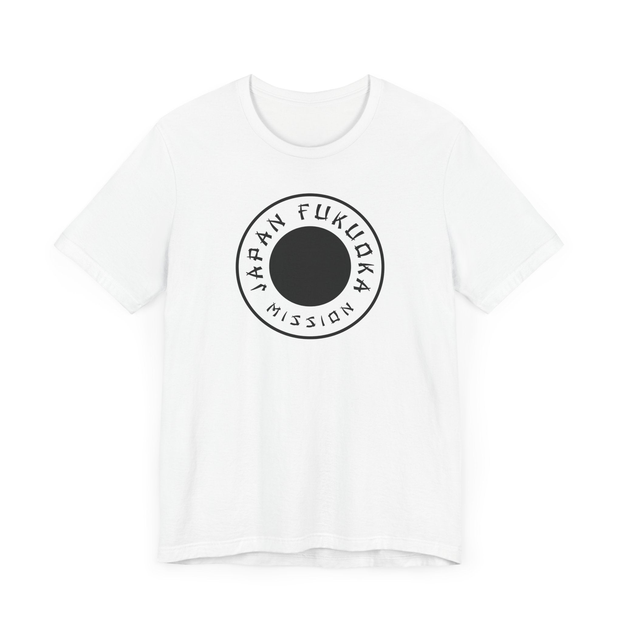 Japan Fukuoka Mission Circular Monochrome Logo T-Shirt - Mission Wishlist - LDS Missionary Gift Store