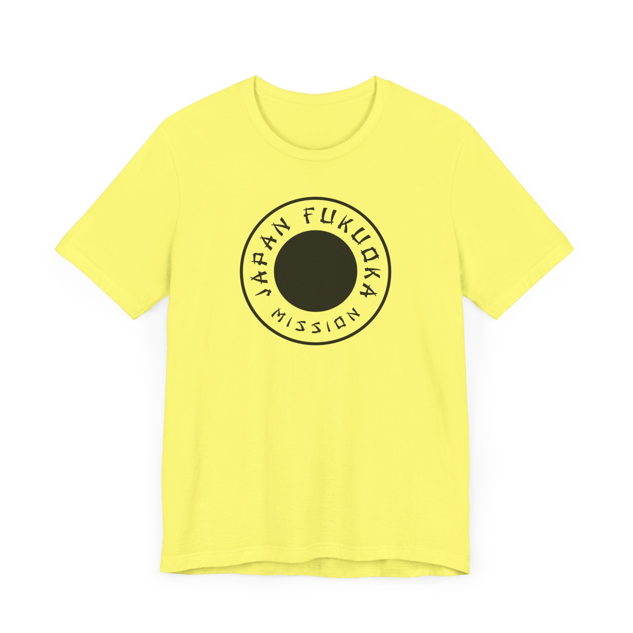 Japan Fukuoka Mission Circular Monochrome Logo T-Shirt - Mission Wishlist - LDS Missionary Gift Store