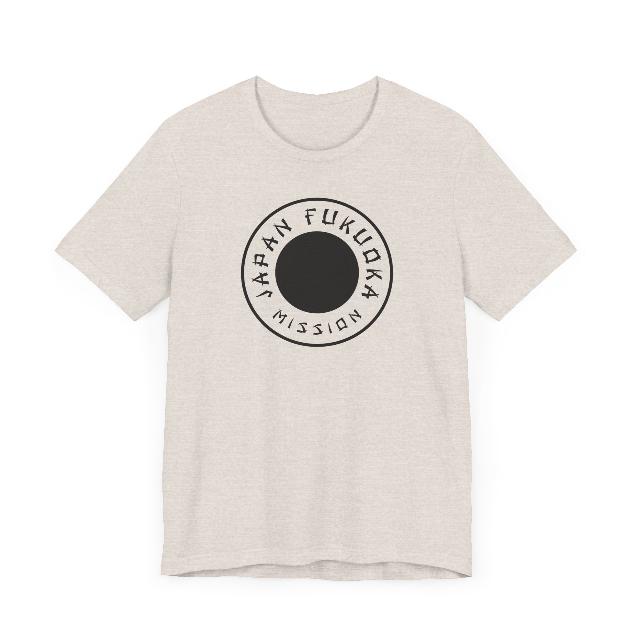 Japan Fukuoka Mission Circular Monochrome Logo T-Shirt - Mission Wishlist - LDS Missionary Gift Store