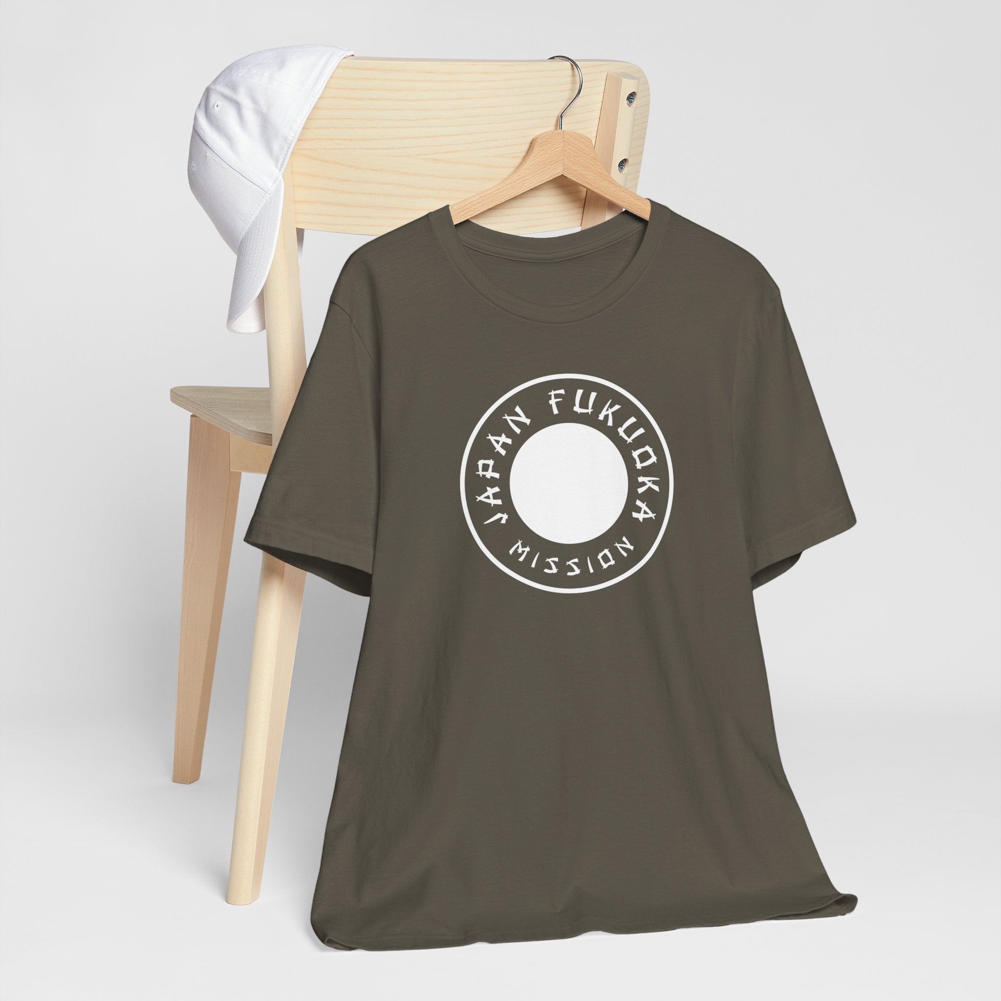 Japan Fukuoka Mission Circular Monochrome Logo T-Shirt - Mission Wishlist - LDS Missionary Gift Store