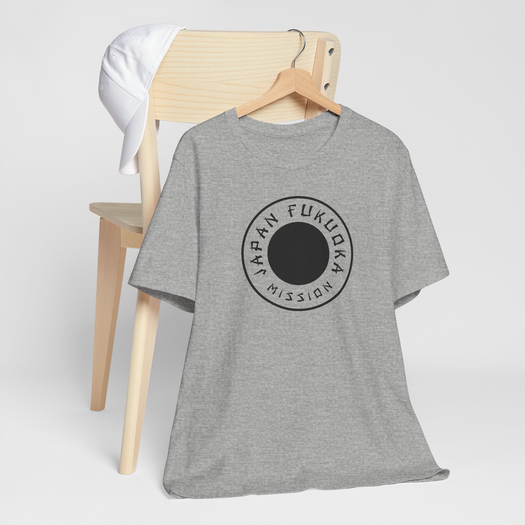 Japan Fukuoka Mission Circular Monochrome Logo T-Shirt - Mission Wishlist - LDS Missionary Gift Store
