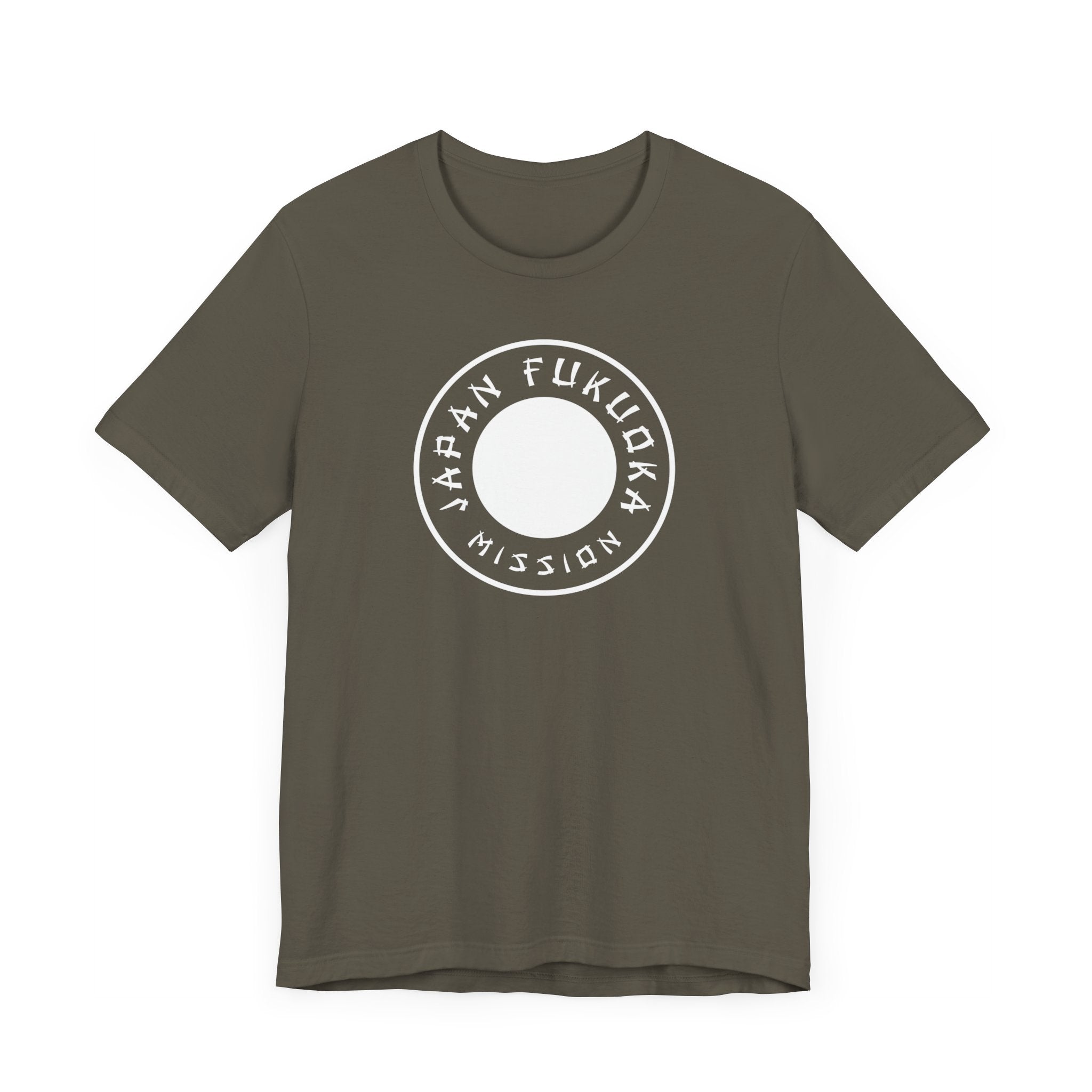 Japan Fukuoka Mission Circular Monochrome Logo T-Shirt - Mission Wishlist - LDS Missionary Gift Store