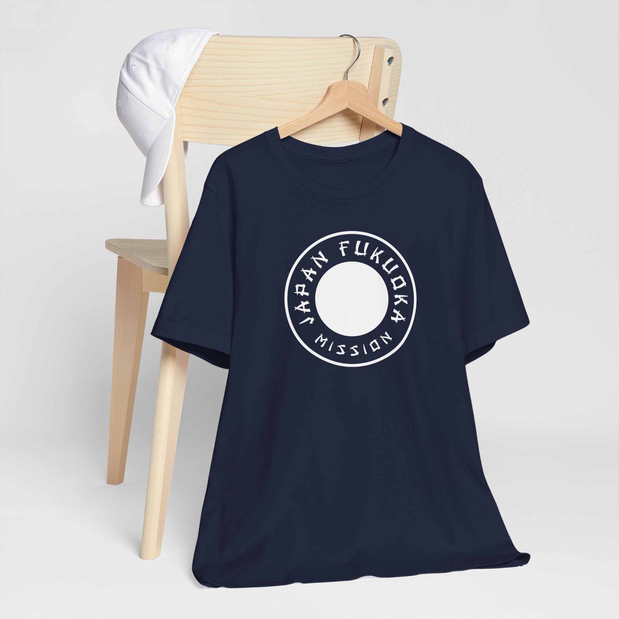 Japan Fukuoka Mission Circular Monochrome Logo T-Shirt - Mission Wishlist - LDS Missionary Gift Store