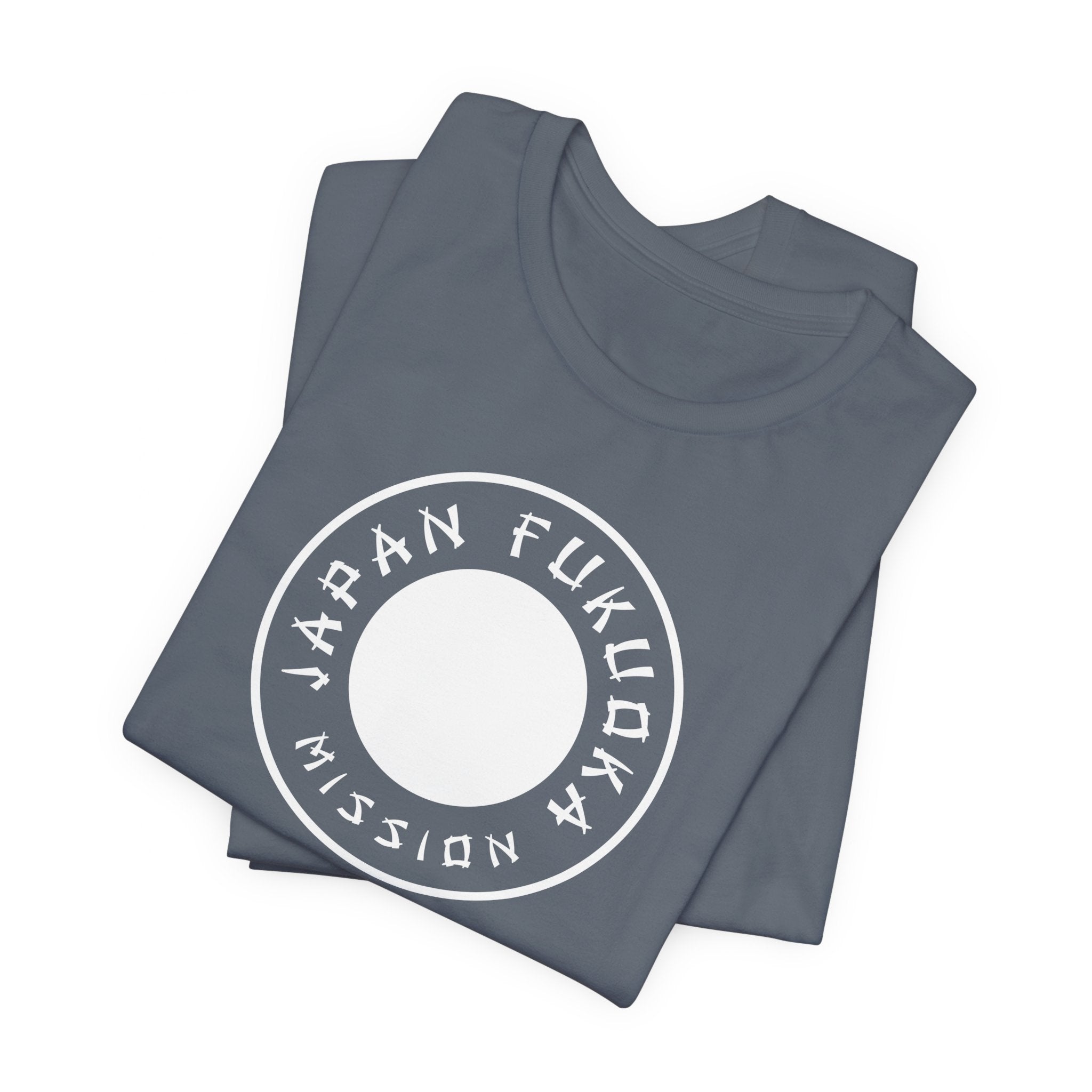 Japan Fukuoka Mission Circular Monochrome Logo T-Shirt - Mission Wishlist - LDS Missionary Gift Store