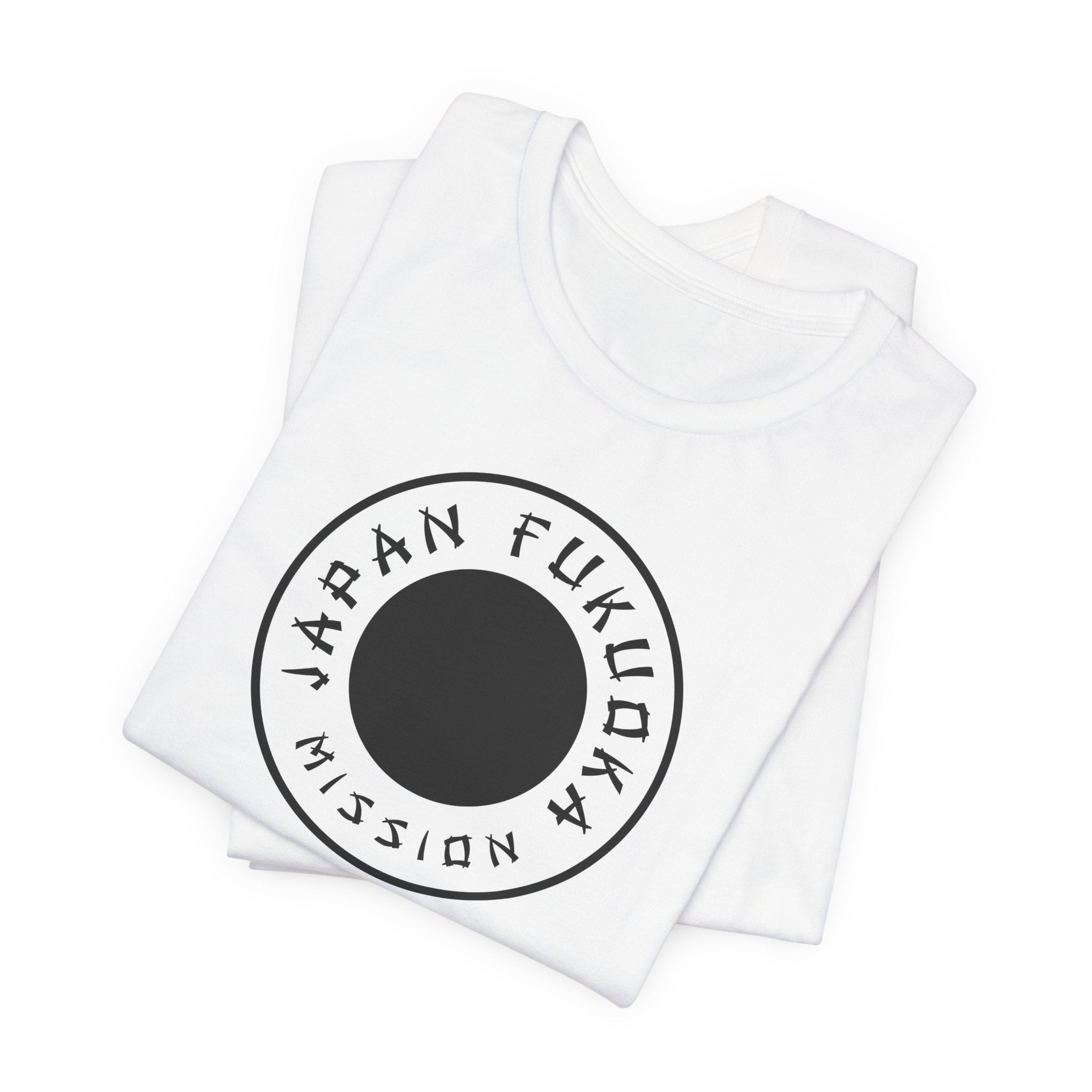Japan Fukuoka Mission Circular Monochrome Logo T-Shirt - Mission Wishlist - LDS Missionary Gift Store