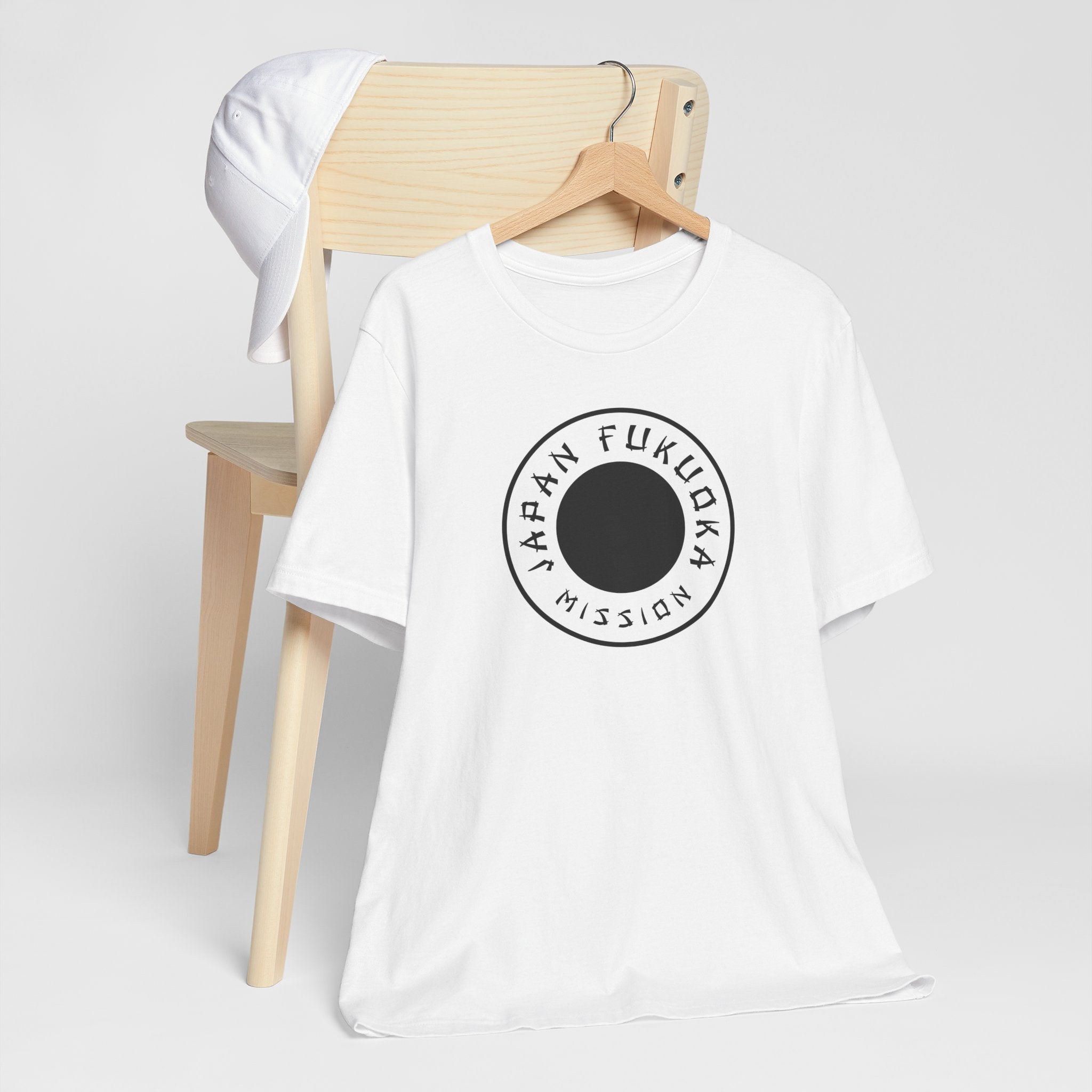 Japan Fukuoka Mission Circular Monochrome Logo T-Shirt - Mission Wishlist - LDS Missionary Gift Store
