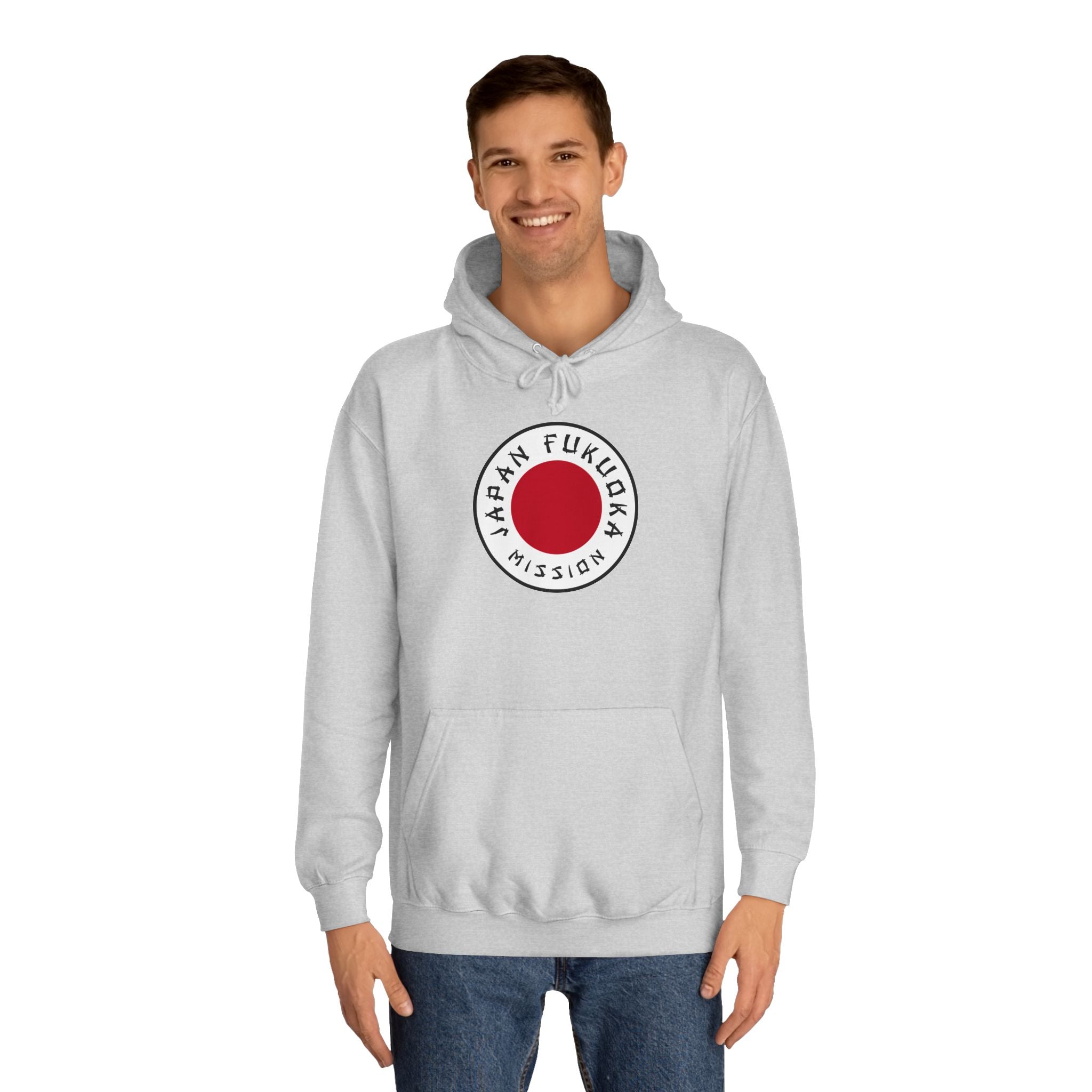 Japan Fukuoka Mission Flag Logo (White Border) College Hoodie - Mission Wishlist - LDS Missionary Gift Store