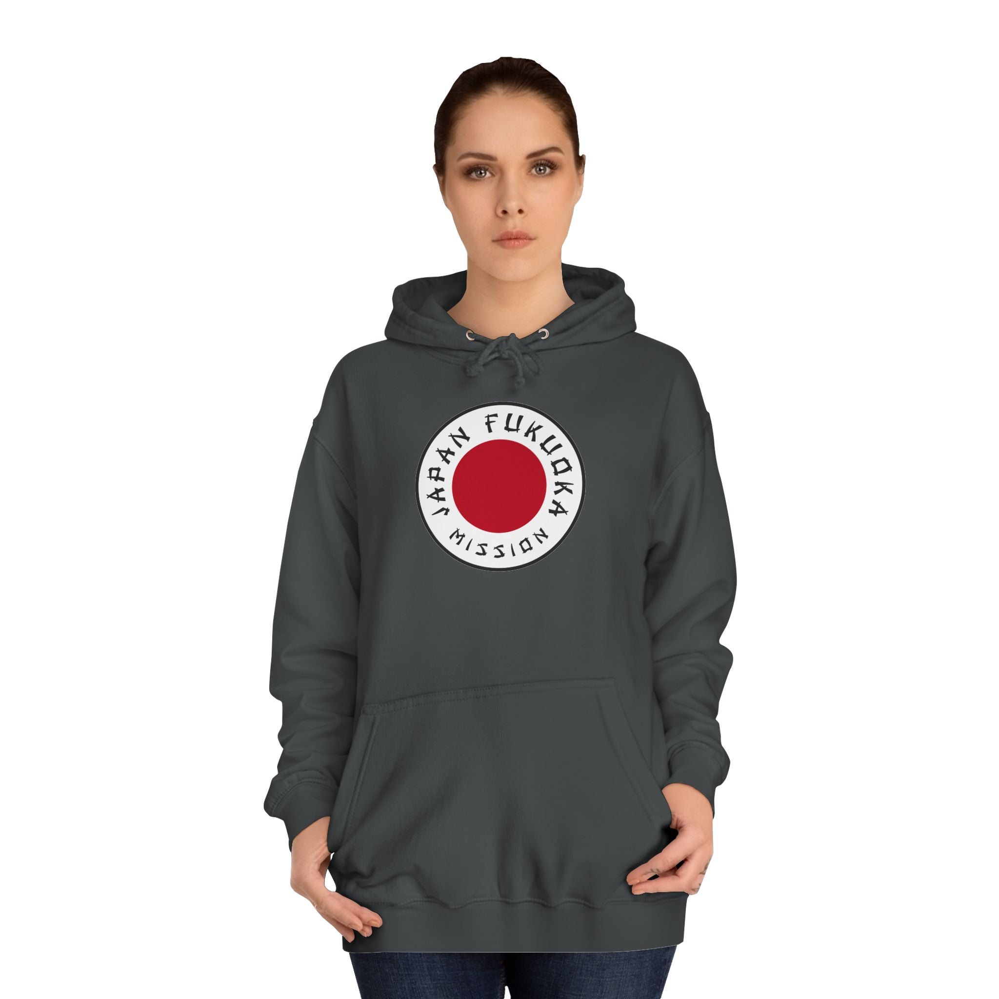 Japan Fukuoka Mission Flag Logo (White Border) College Hoodie - Mission Wishlist - LDS Missionary Gift Store