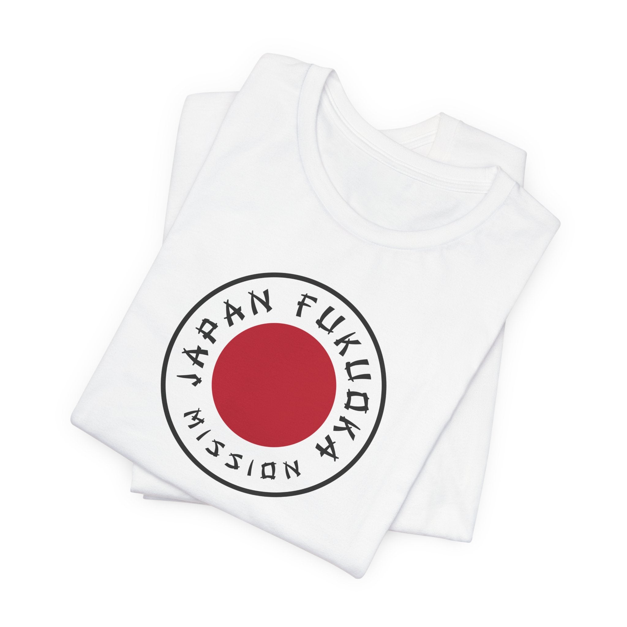 Japan Fukuoka Mission Flag Logo (White Border) T-shirt - Mission Wishlist - LDS Missionary Gift Store