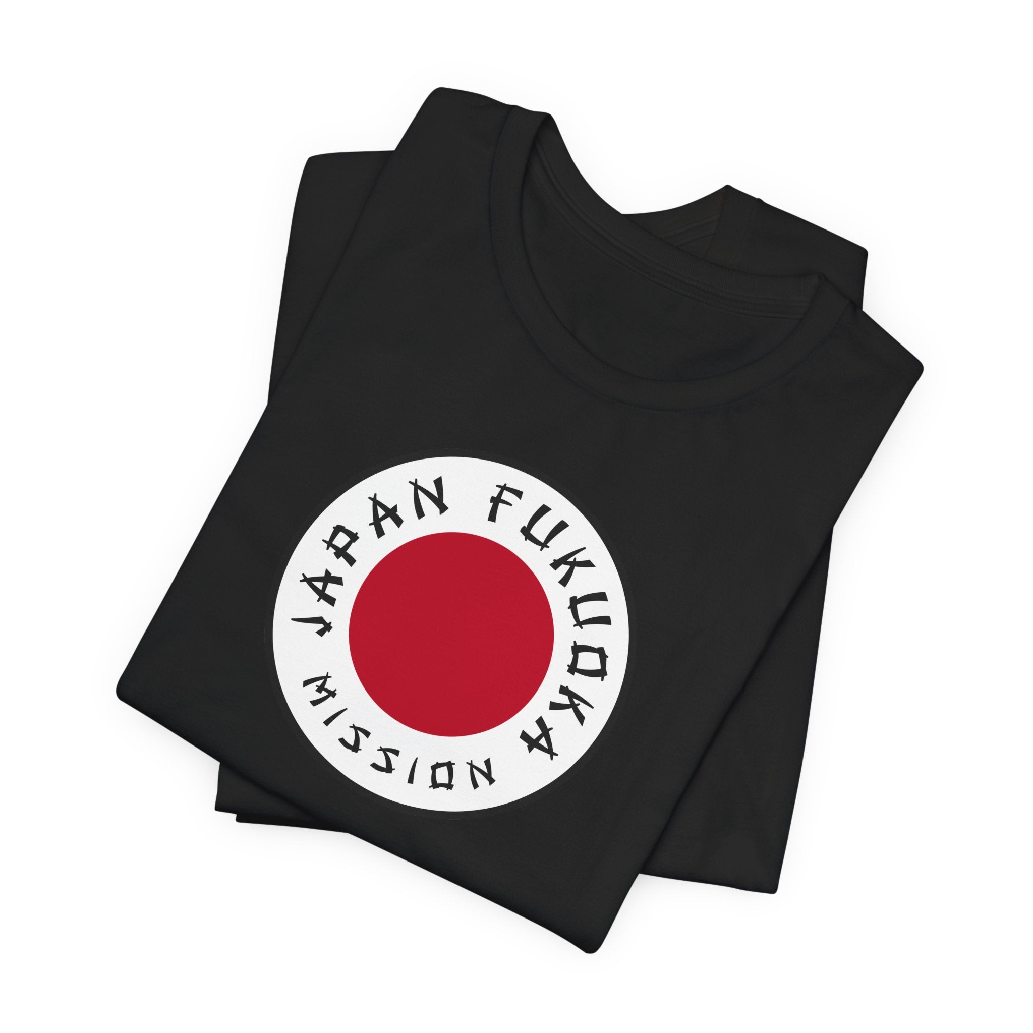 Japan Fukuoka Mission Flag Logo (White Border) T-shirt - Mission Wishlist - LDS Missionary Gift Store