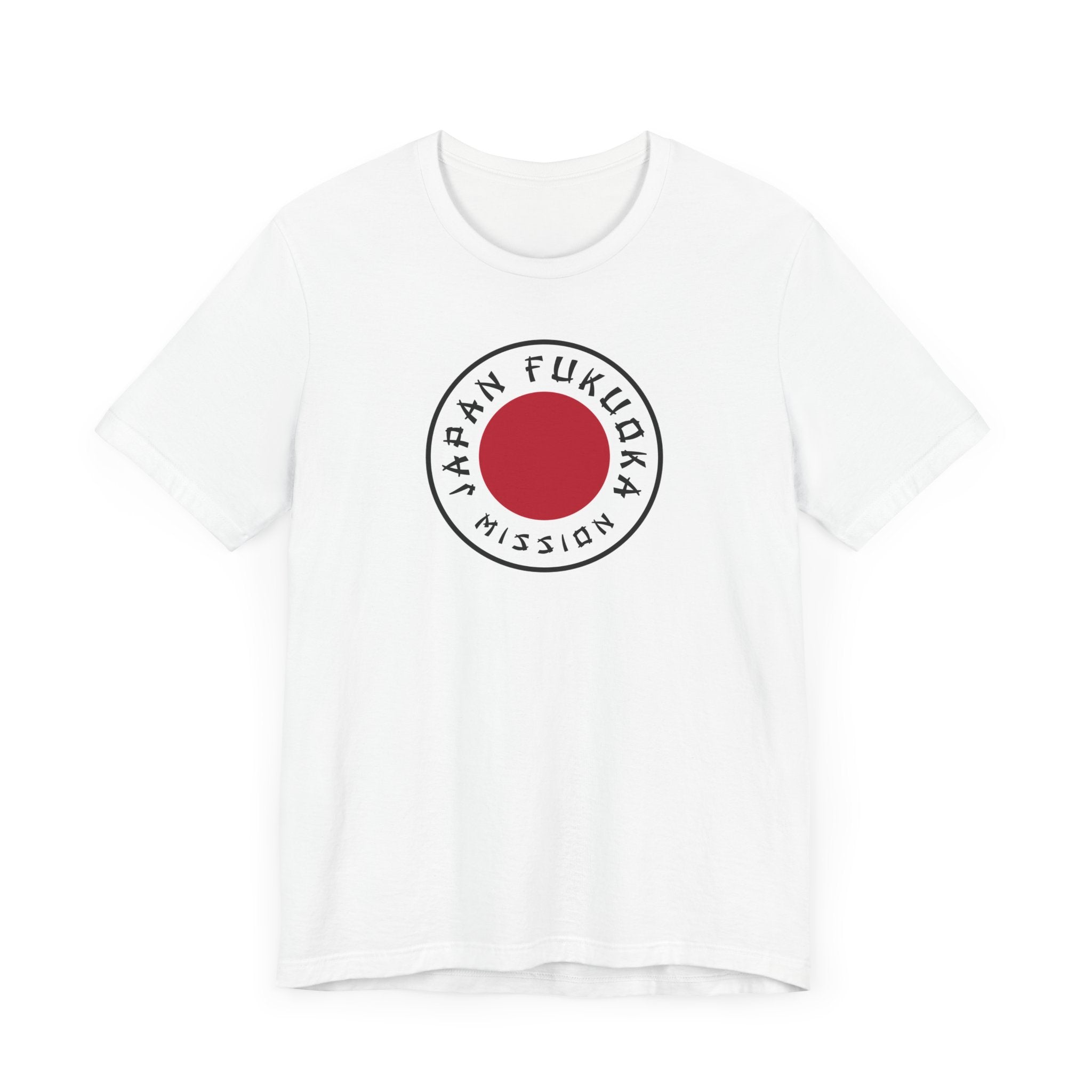 Japan Fukuoka Mission Flag Logo (White Border) T-shirt - Mission Wishlist - LDS Missionary Gift Store